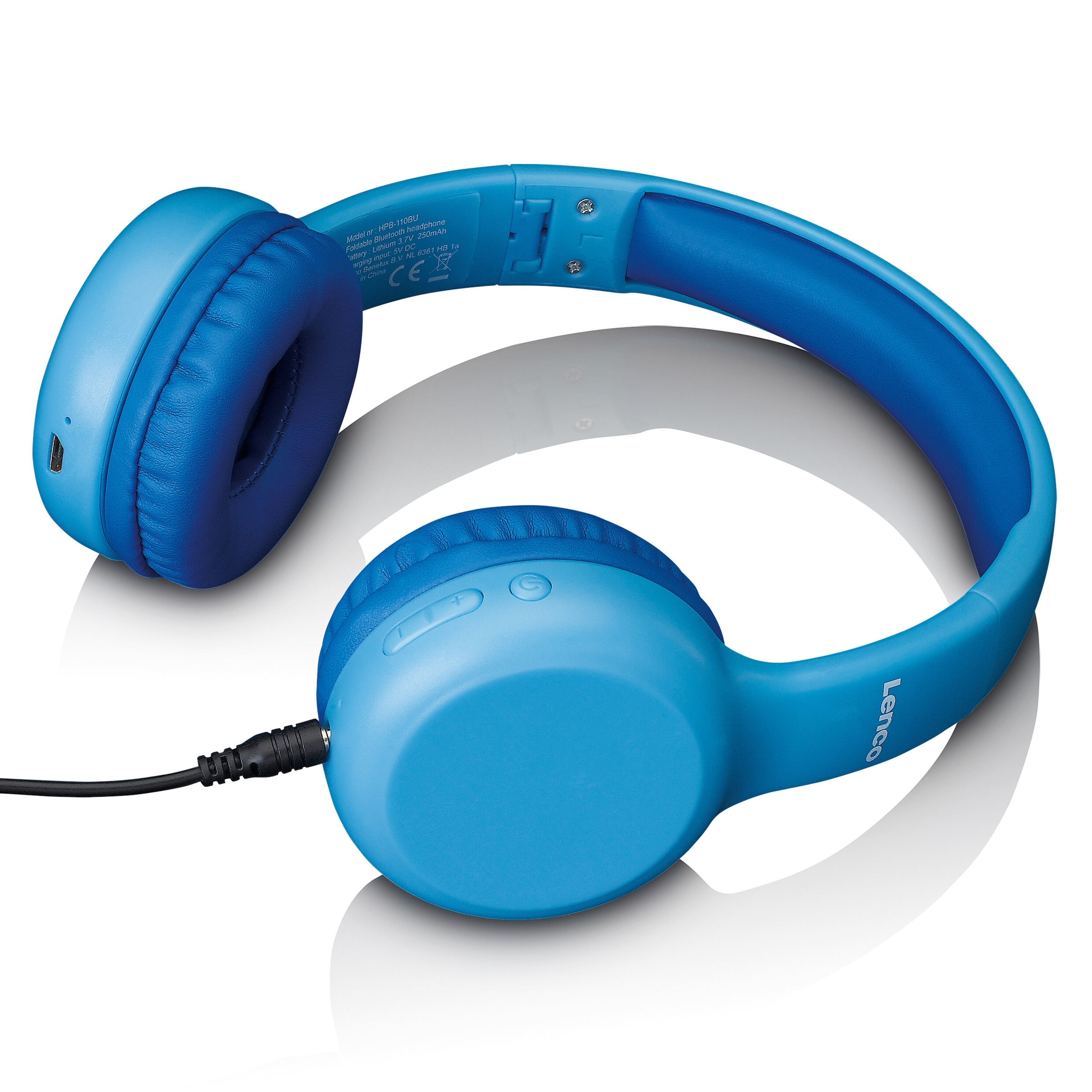 Lenco Bluetooth-Kopfhörer »HPB-110 blue«, Bluetooth, Freisprechfunktion, für Kinder geeignet, Dezibel-Begrenzung