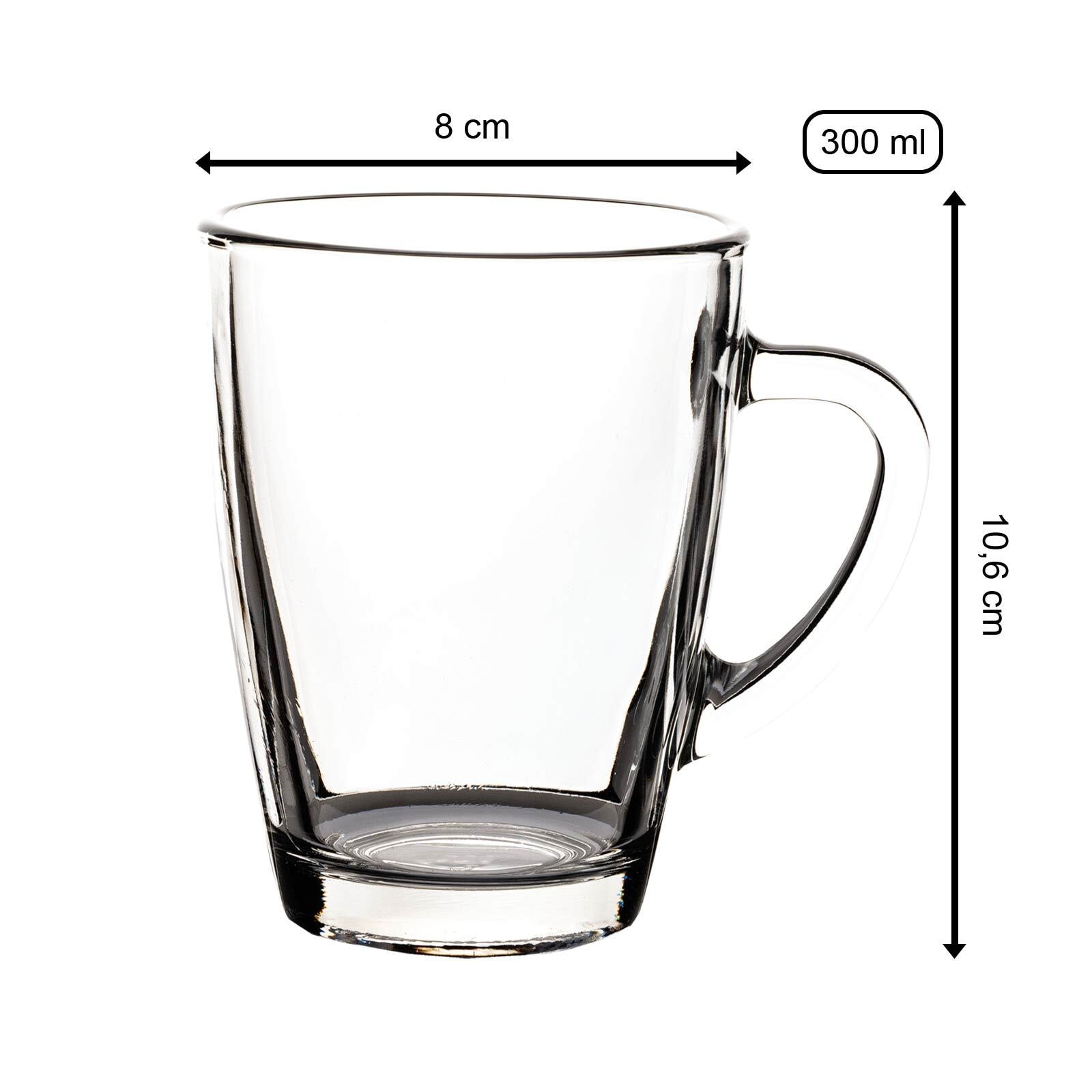 van Well Tasse »Kaffeebecher Teebecher Nordic 300 ml 48er Set transparent«