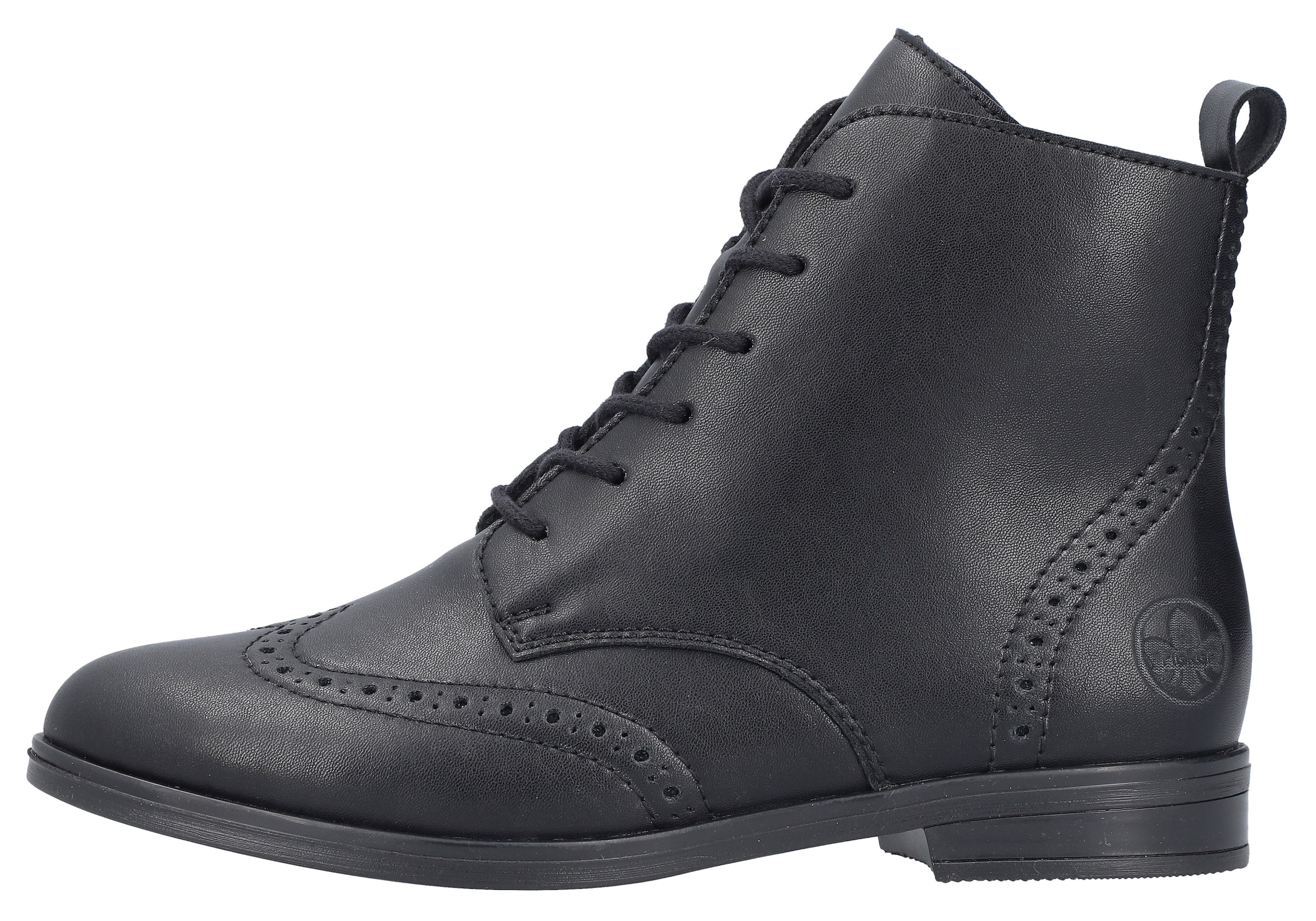 Rieker Schnürstiefelette, Schnürboots, Blockabsatz, mit Anziehlasche