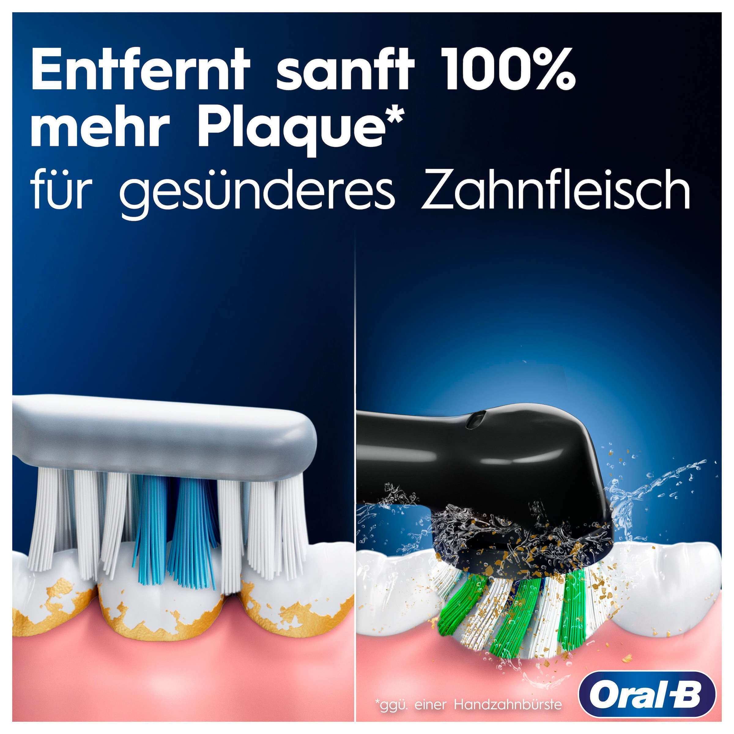 Oral-B Elektrische Zahnbürste »Pro 3 3500«, 2 St. Aufsteckbürsten, 3 Putzmodi