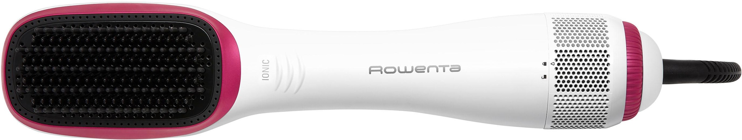 Rowenta Warmluftbürste »Wonder Air Brush, 900 Watt, Ionen-Funktion, 3 Temperaturstufen,«, Aufbewahrungstasche, Haarstyler, weiß/rosa, 12 x 10 x 40,5 cm, CF6220