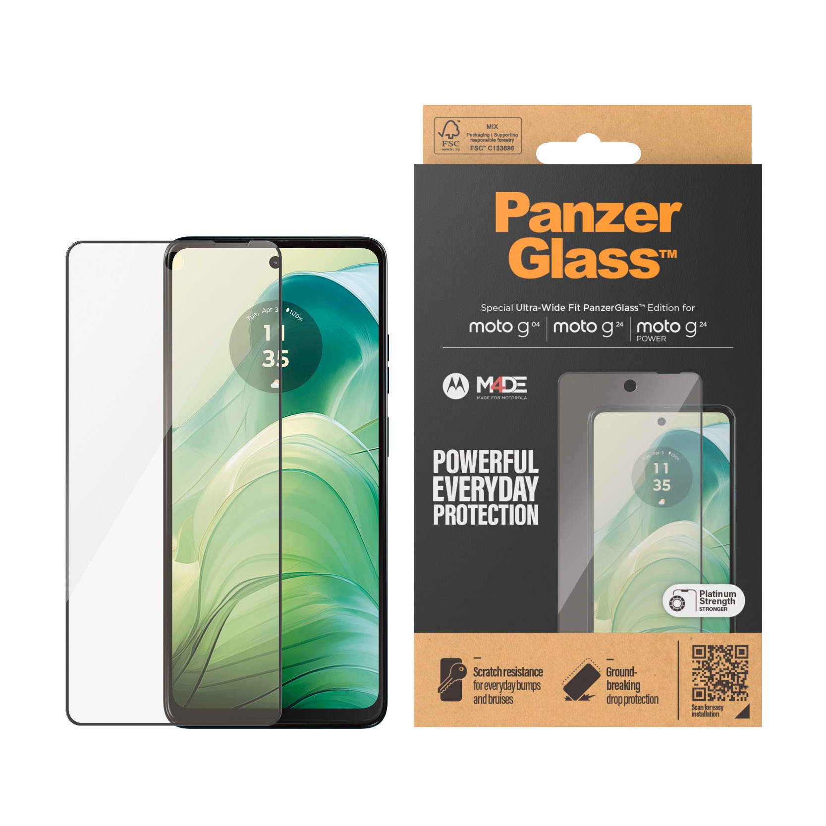 Displayschutzglas »Special Ultra-Wide Fit Screen Protector«, für Motorola moto...