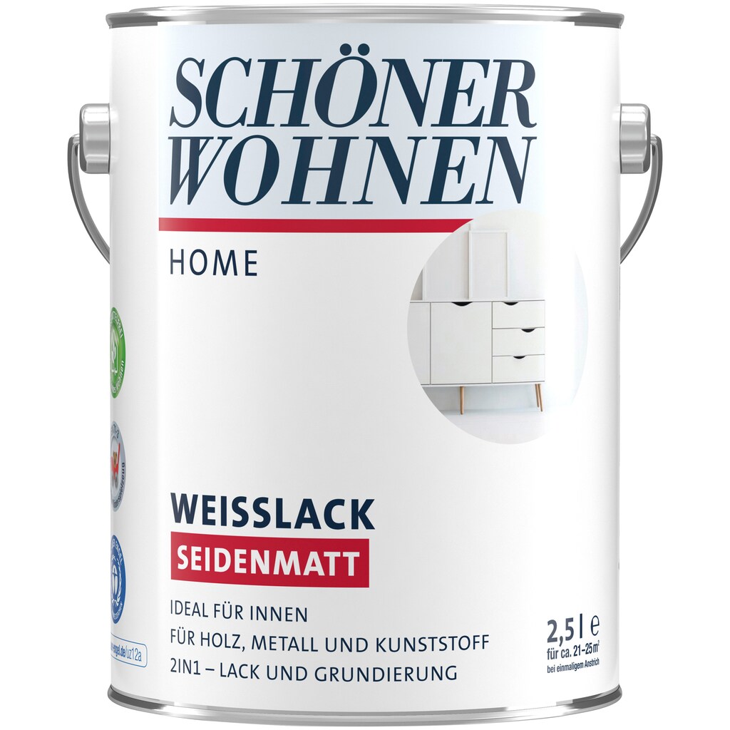 SCHÖNER WOHNEN FARBE Weißlack »Home Weißlack«