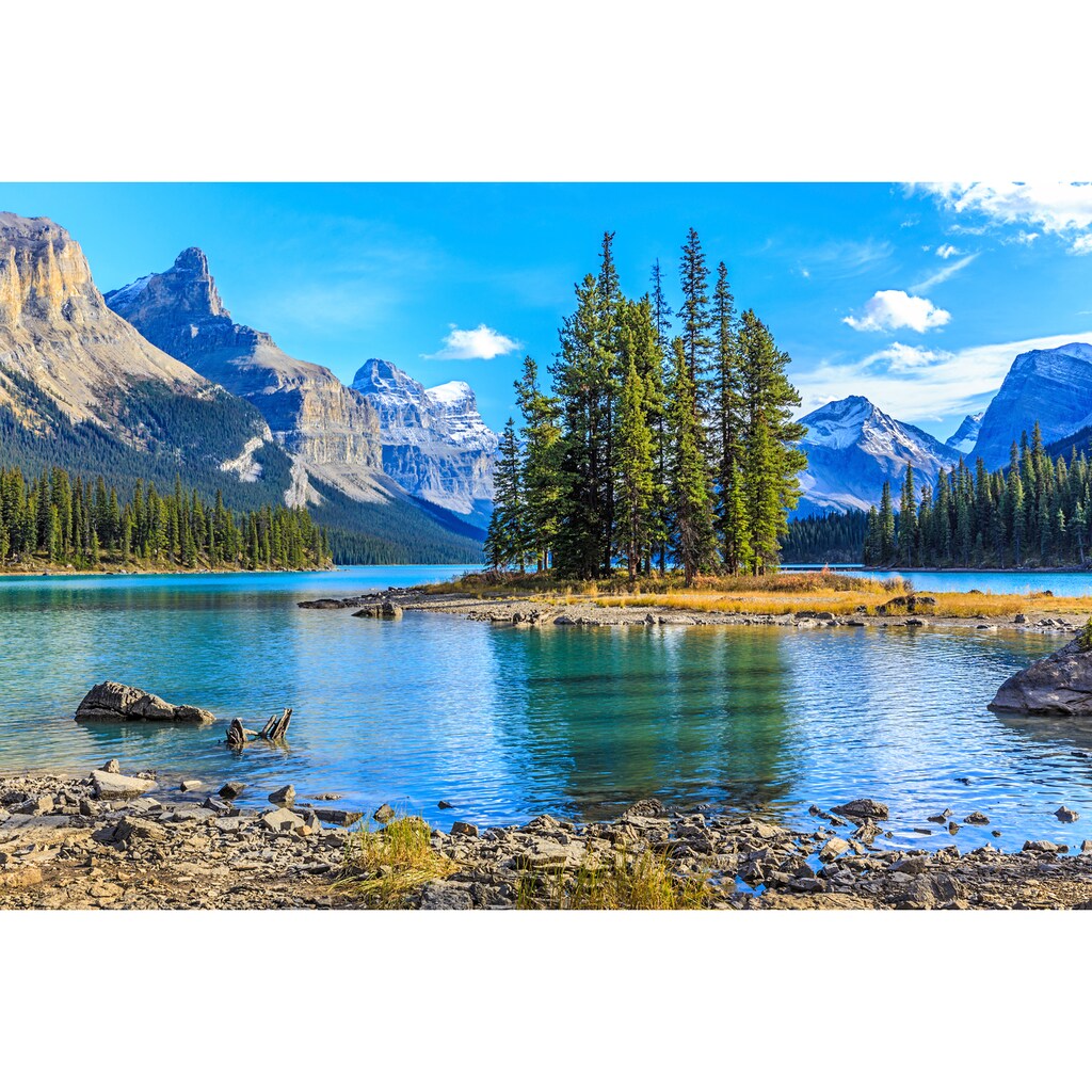 Papermoon Fototapete »Spirit Island in Maligne Lake«