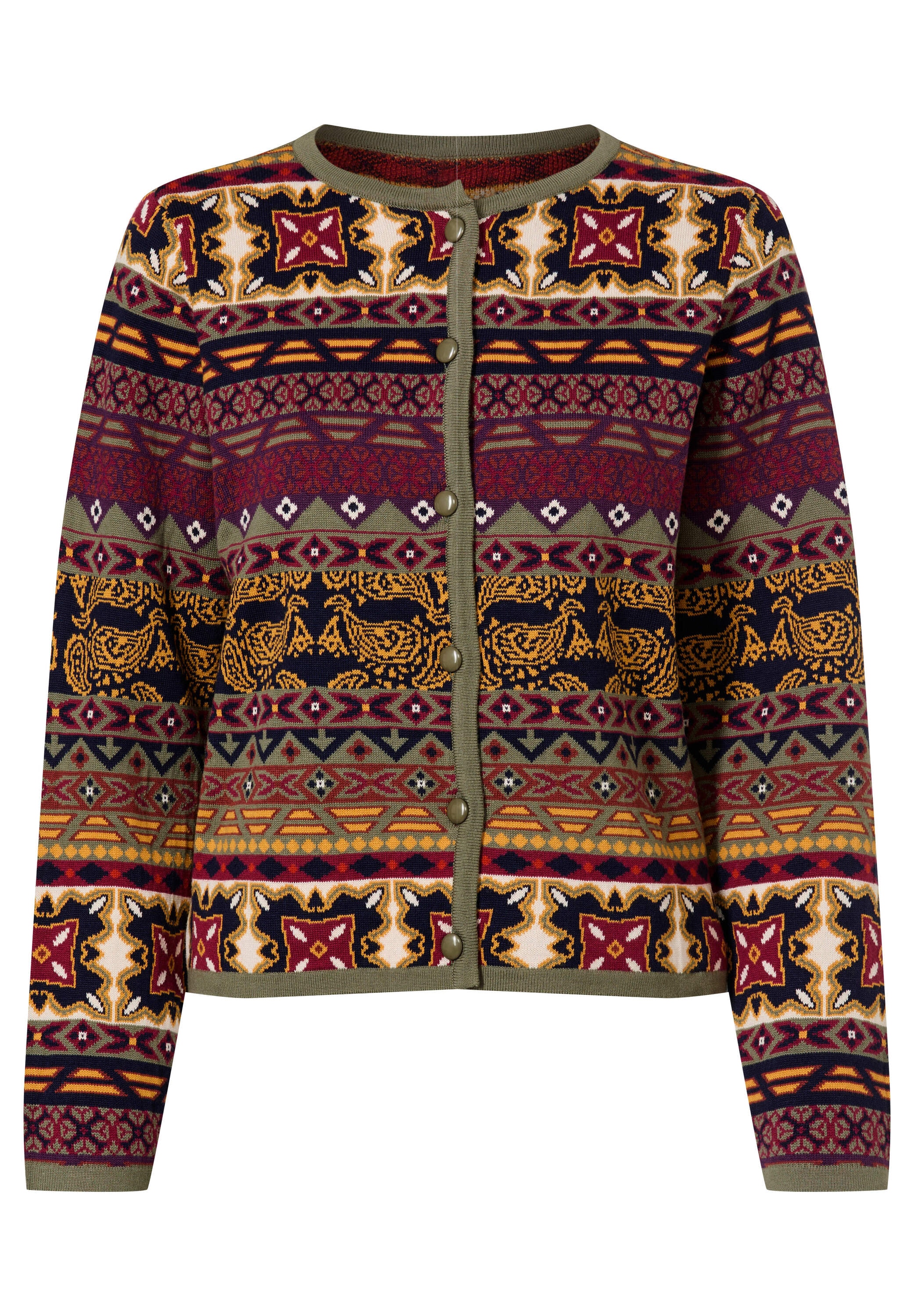 heine Strickjacke »Strickjacke Jacquardstrickjacke im bunten Farbmix«