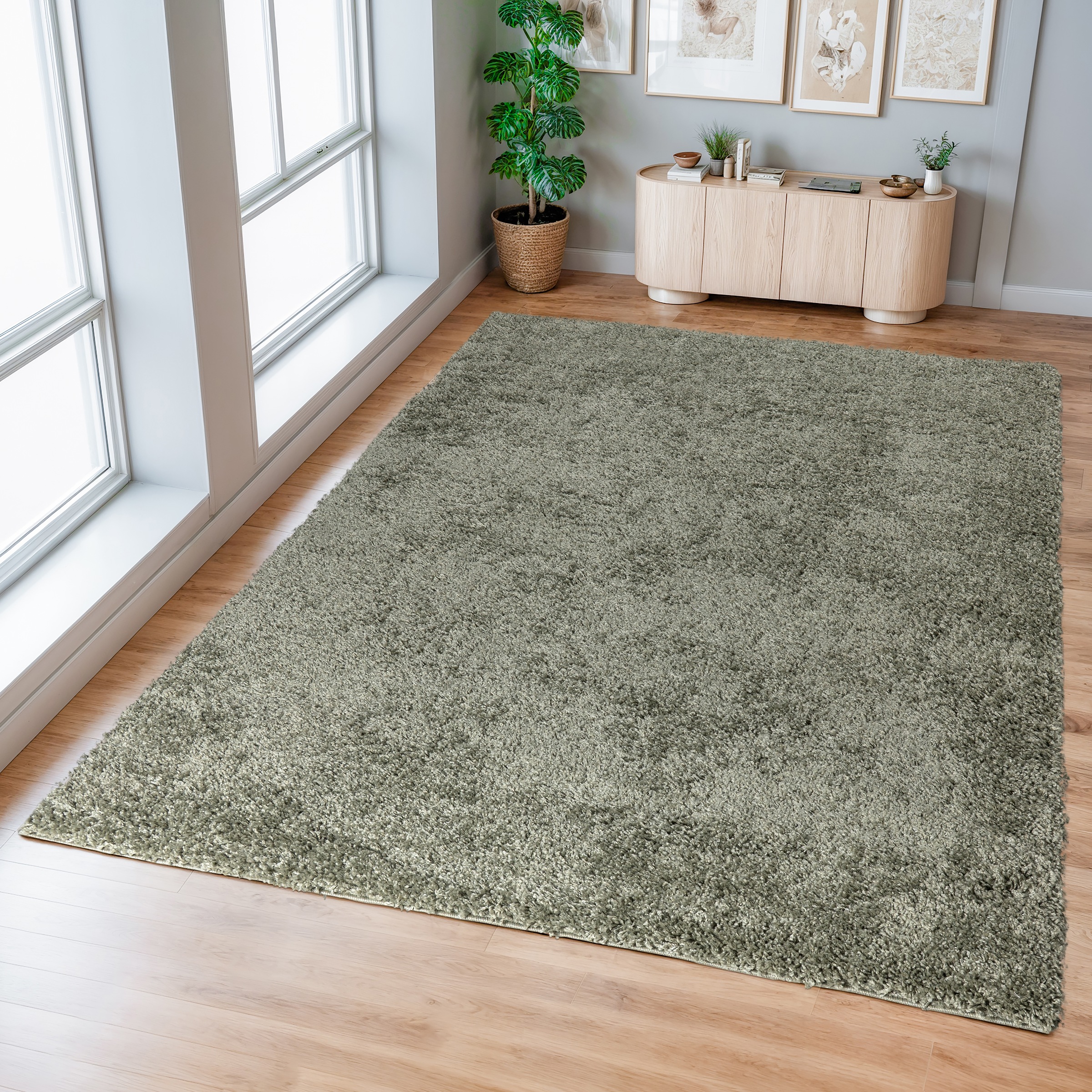 my home Hochflor-Teppich »Viva« rechteckig 45 mm Höhe Uni Farben, einfarbig, besonders weich und kuschelig, Kundenliebling