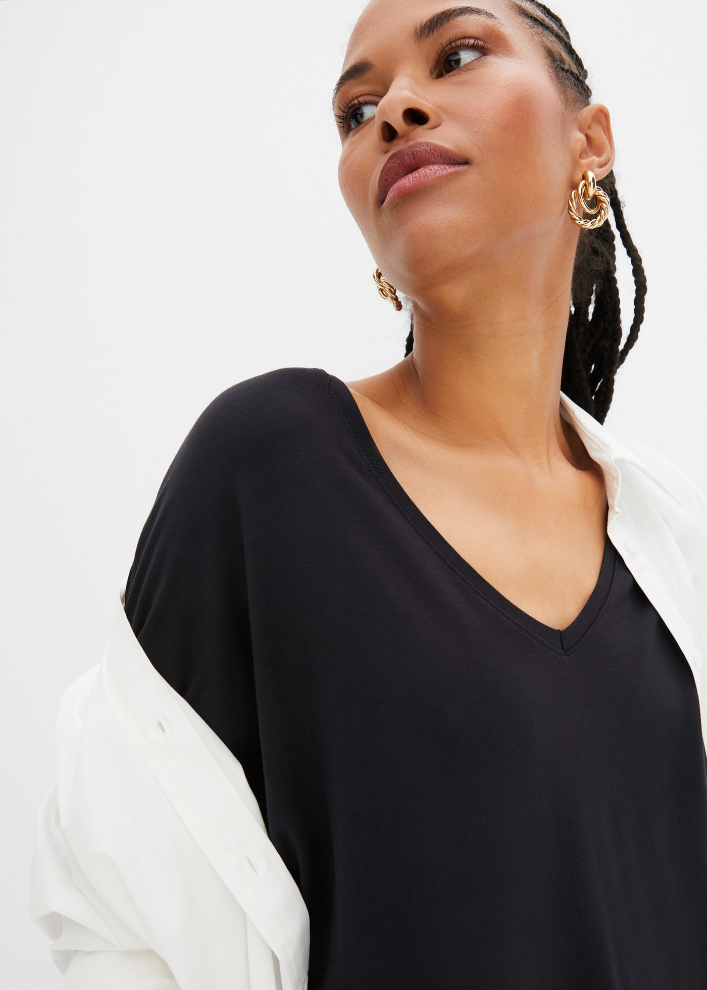 bonprix T-Shirt »Long-Shirt aus nachhaltigem Viskose-Mix« Long-Shirt aus nachhaltigem Viskose-Mix