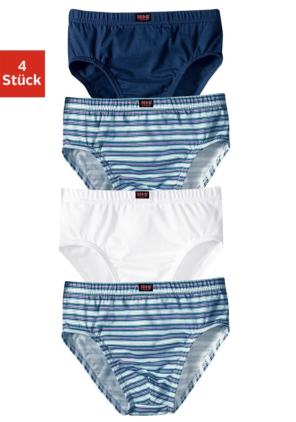 H.I.S Slip »für Jungen«, cooler uni-Streifen-Mix