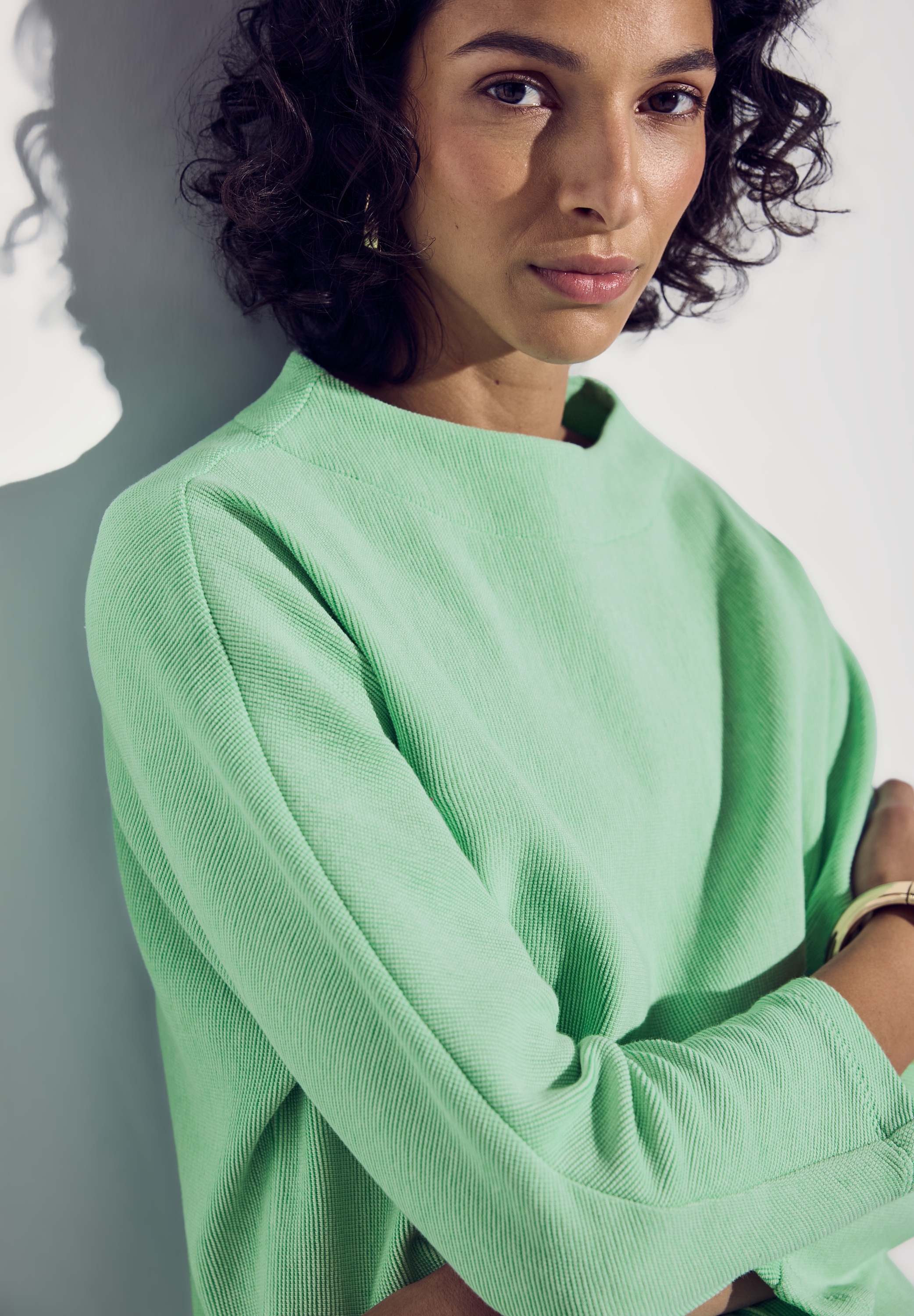 STREET ONE 3/4-Arm-Shirt, 3/4 Arm mit feiner Struktur