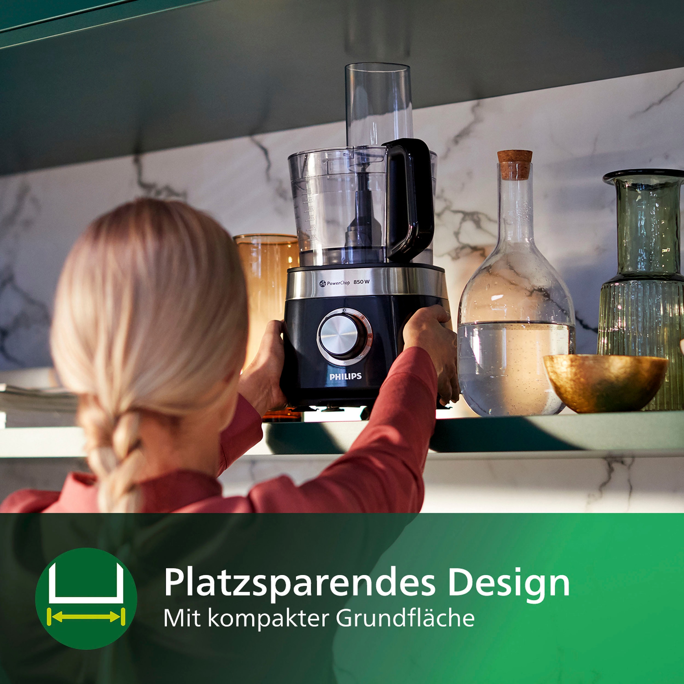 Philips Küchenmaschine »HR7530/10 Viva Collection«, 31 Funktionen, inkl. 2-in-1 Schneidescheibe und Zitruspressenaufsatz