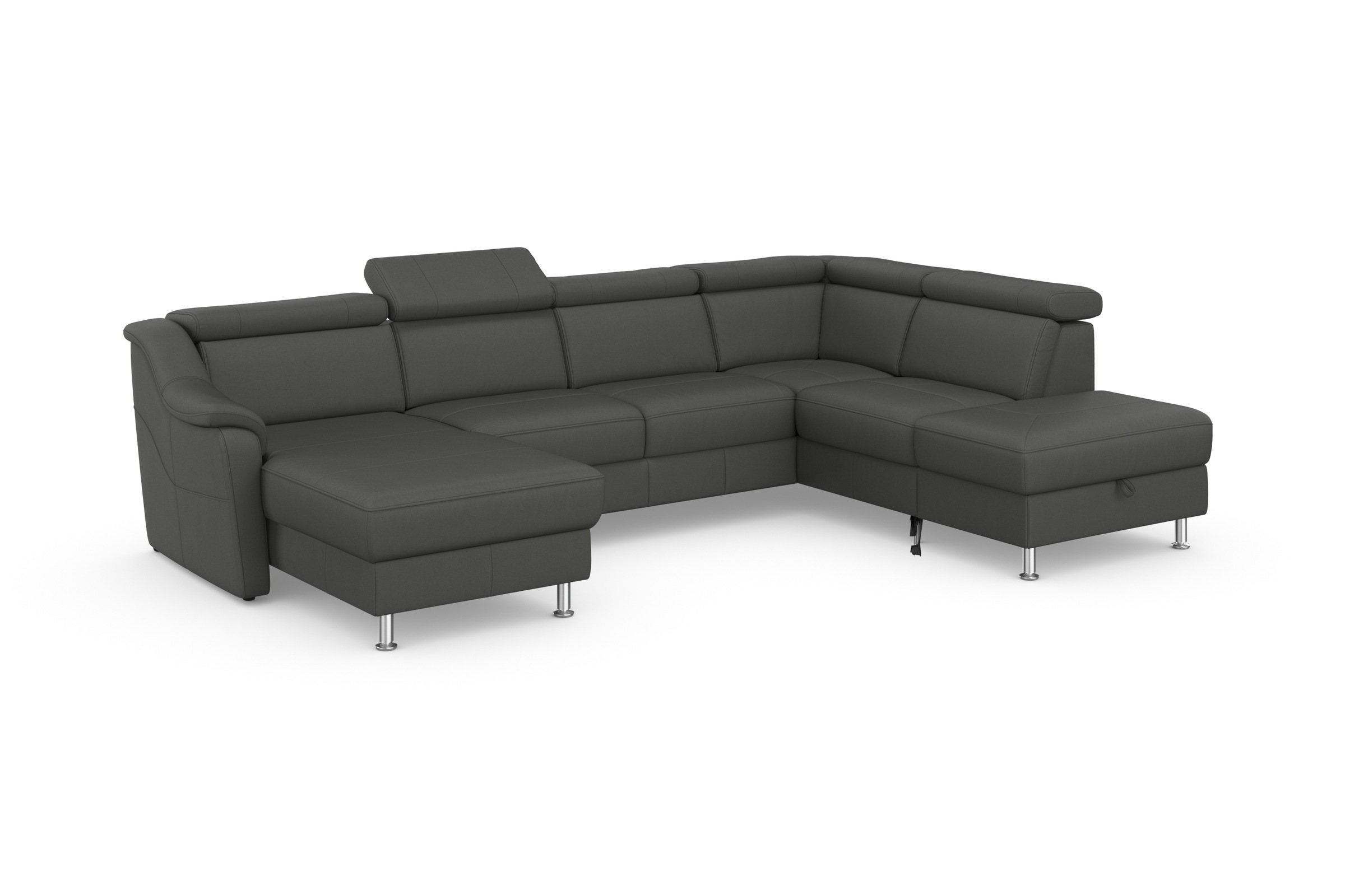 sit&more Wohnlandschaft »Freetown U-Form«, Kopfteilverstellung und Federkern, wahlweise mit Bettfunktion
