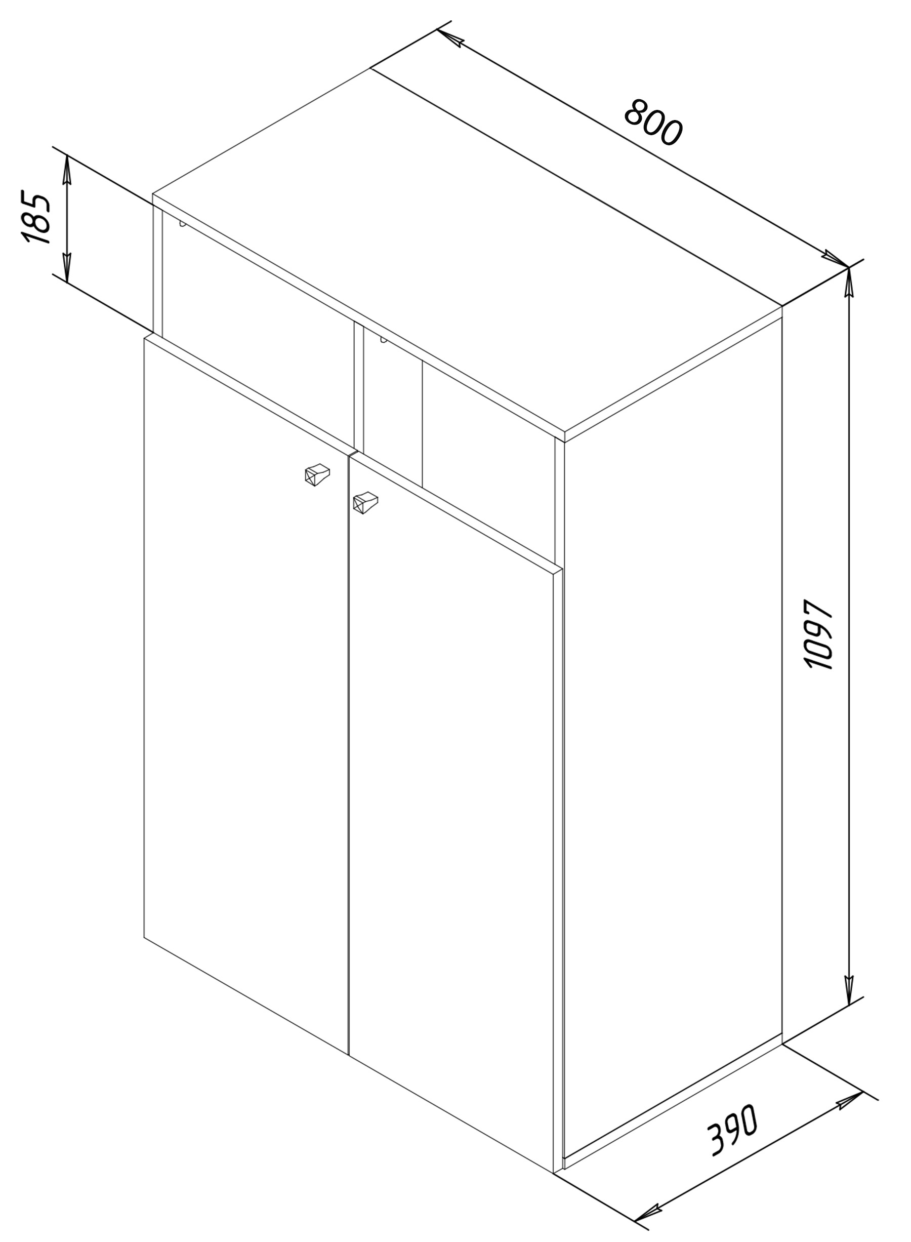 VCM Hochschrank »Wäscheschrank Wäschetruhe Wäschebox Dreso XL 2-f«