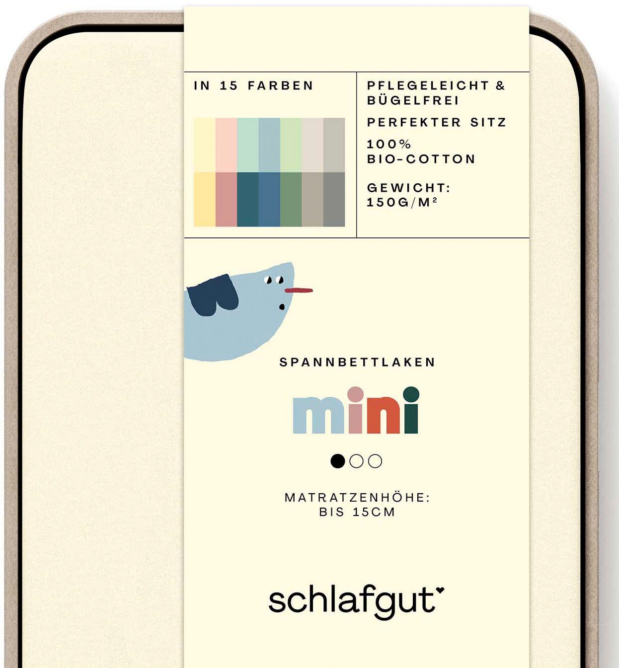 Schlafgut Spannbettlaken »Casual Mini Spannbettlaken«, für Kinder, MADE IN GREEN by OEKO-TEX®