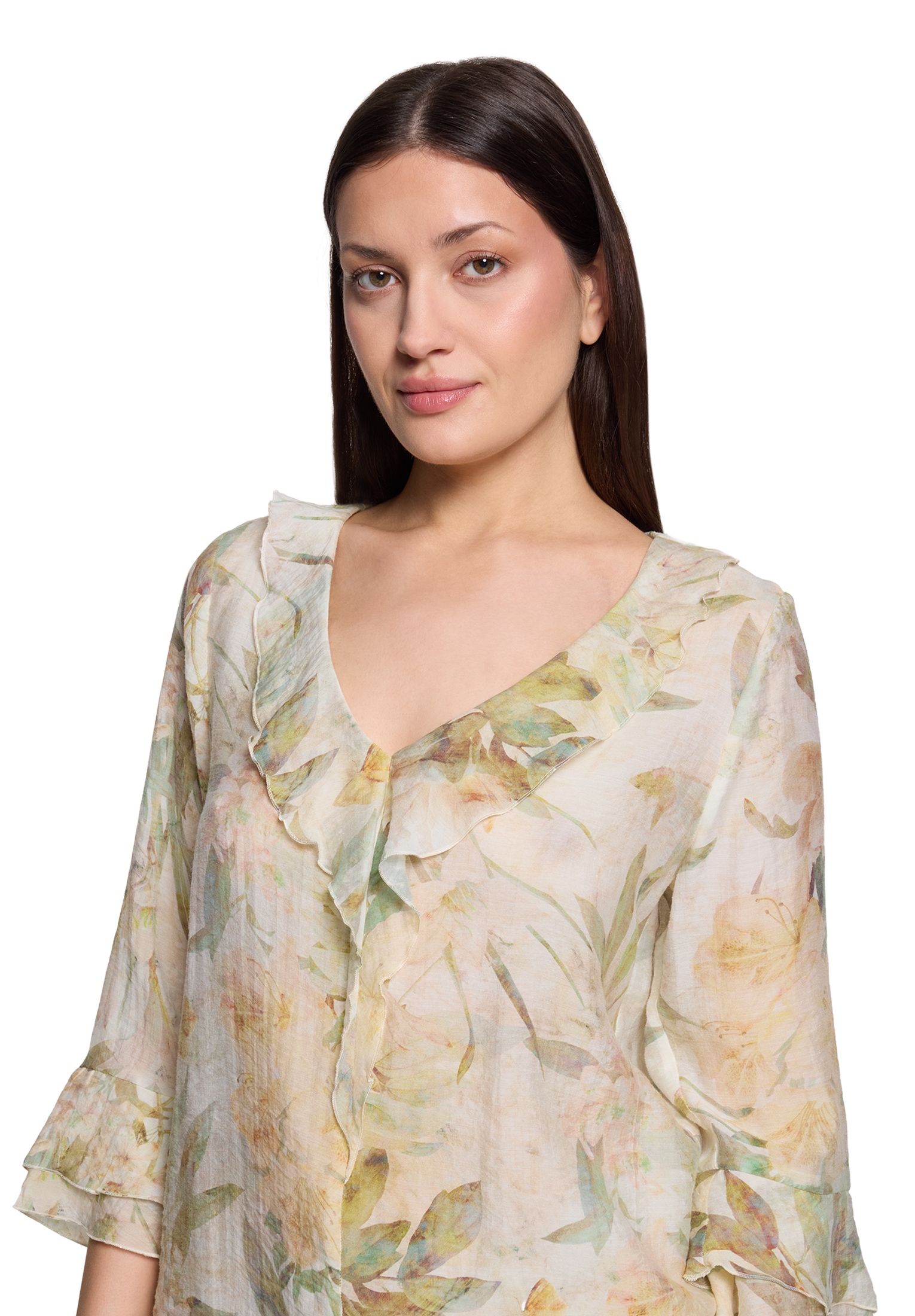 Cartoon Rüschenbluse »Rüschenbluse mit 3/4 Arm«