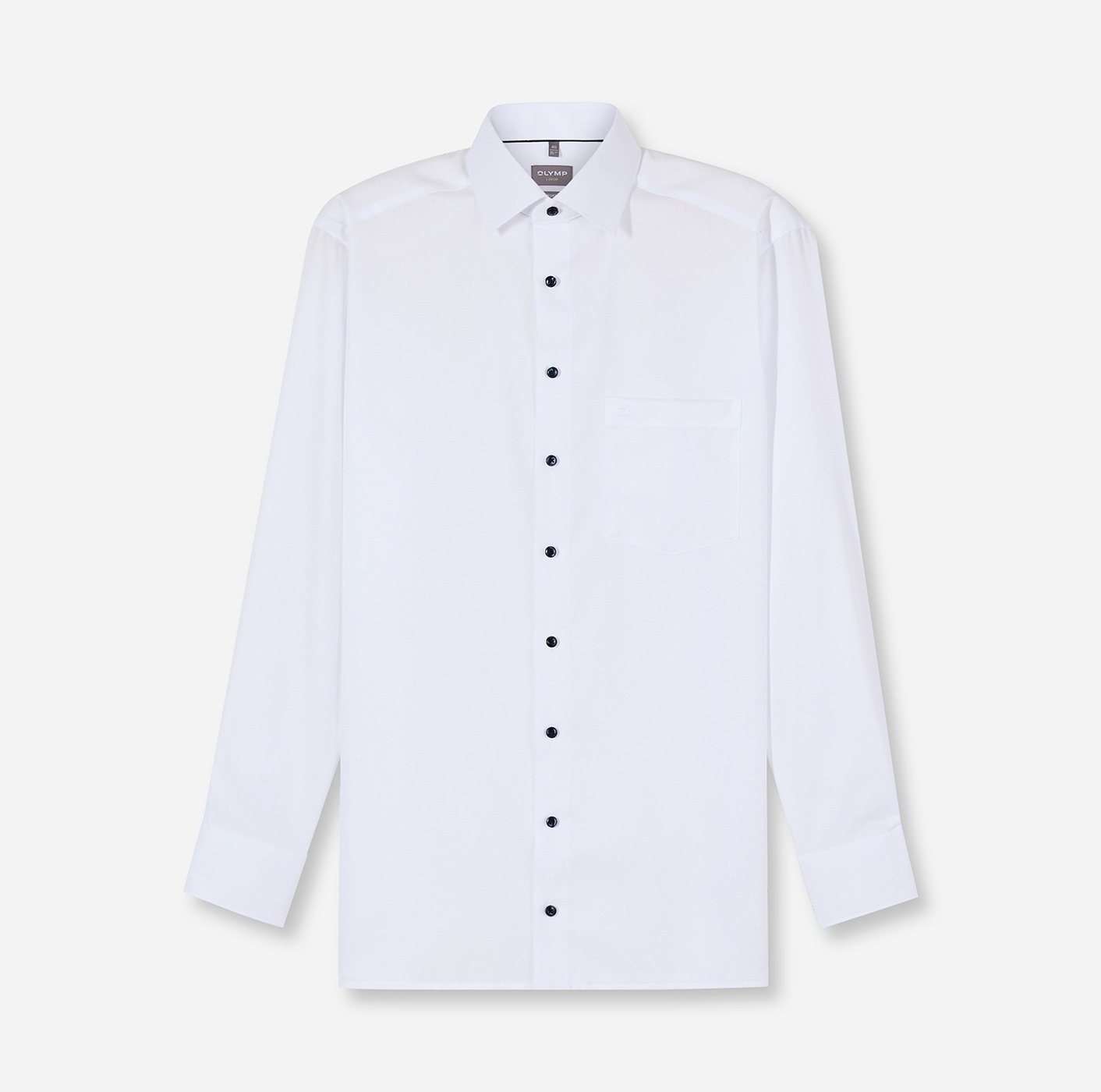 OLYMP Langarmhemd »Luxor« Businesshemd, comfort fit, Minimalprint, New-Kentkragen