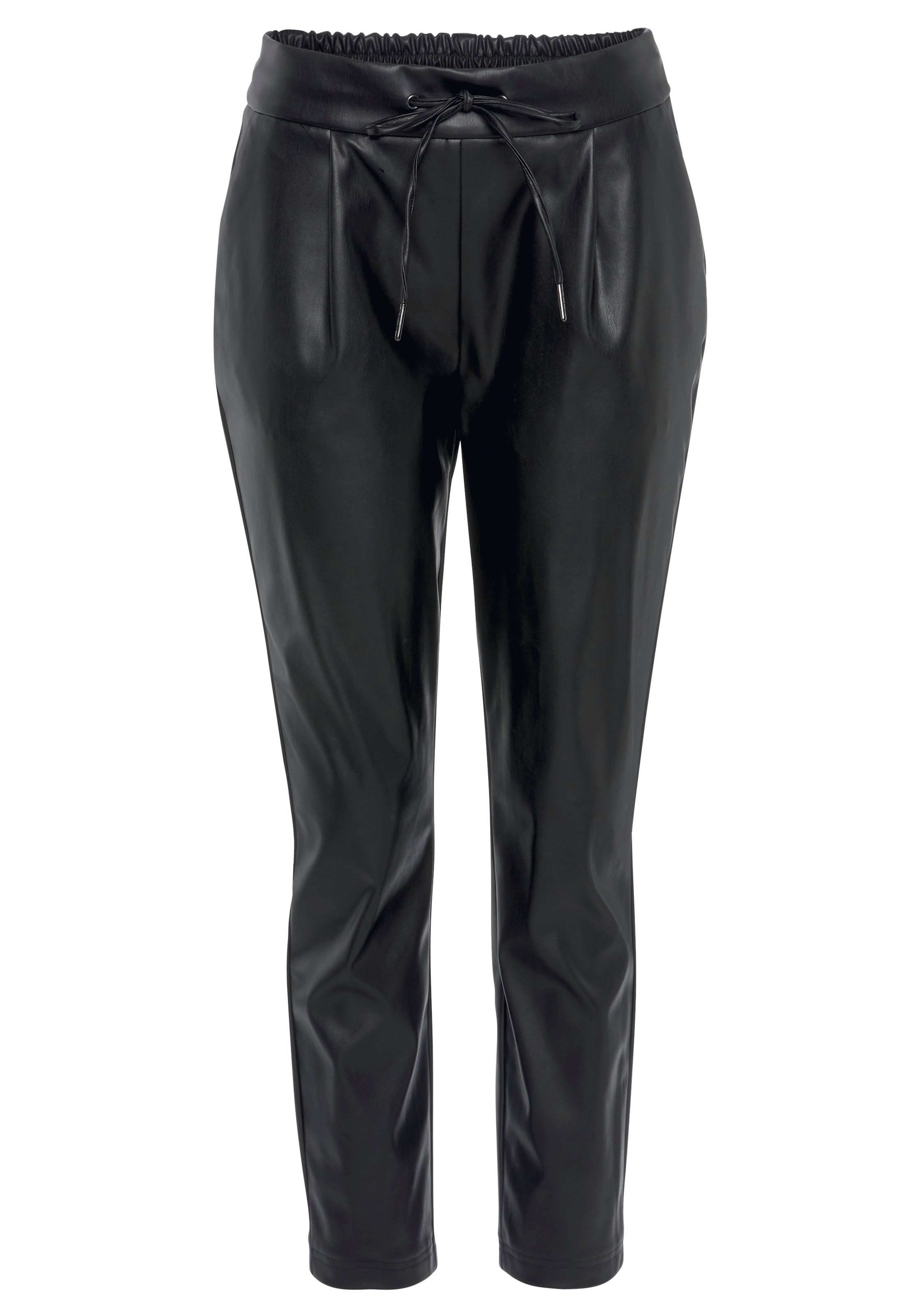 LASCANA Schlupfhose, aus Lederimitat, bequeme Stoffhose, elegant-chic