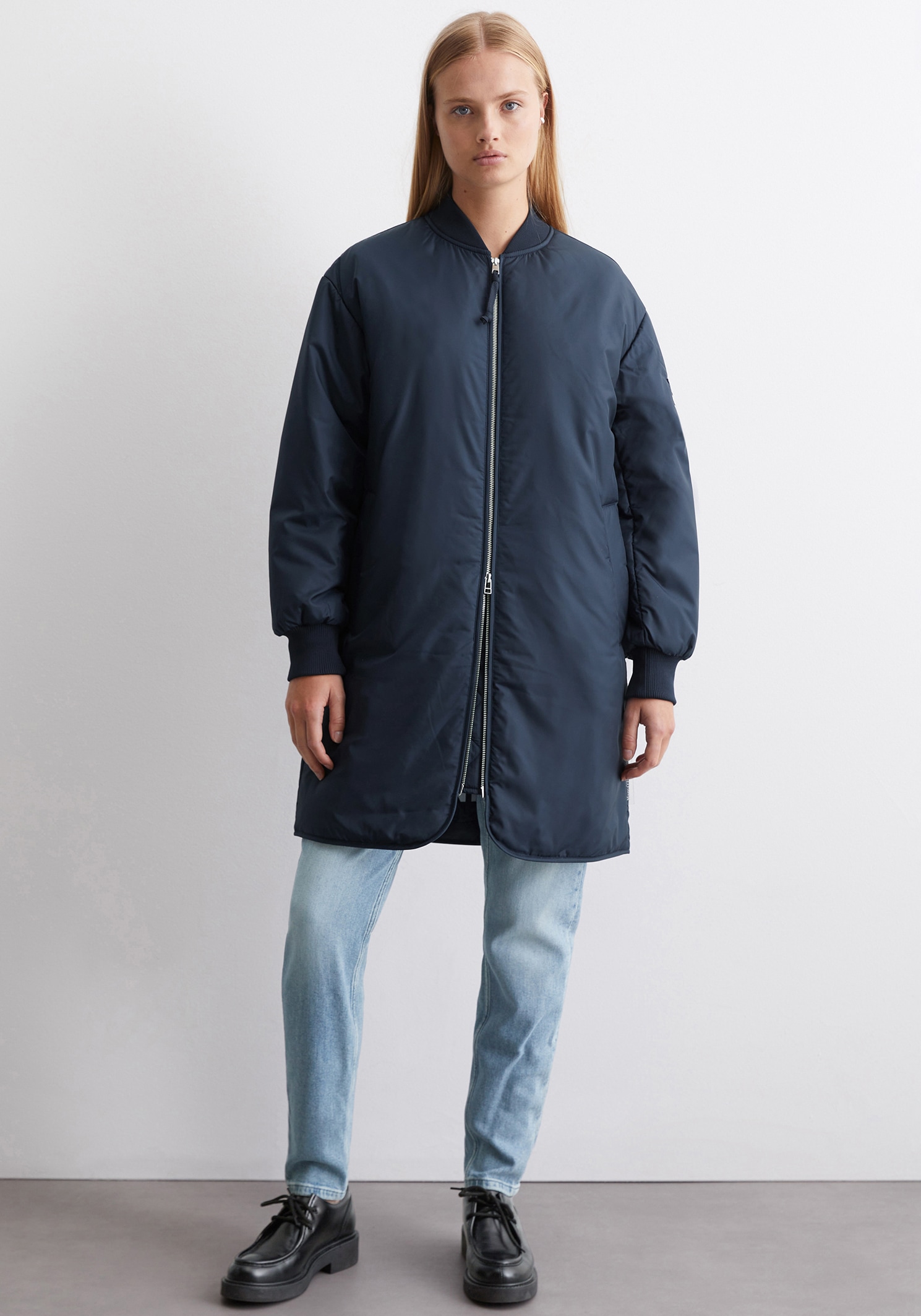 Marc O'Polo DENIM Kurzmantel, im Long-Bomber-Look