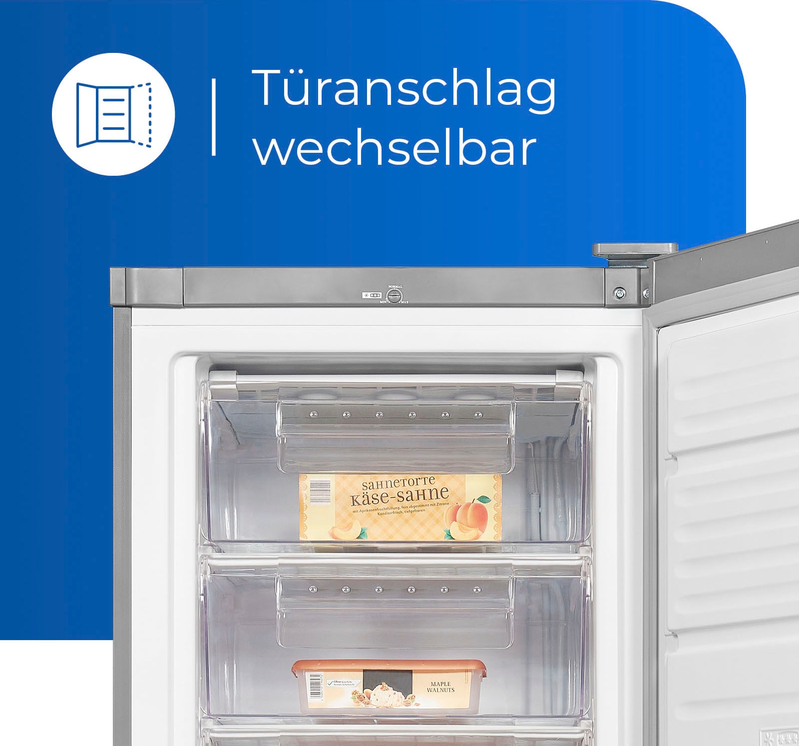 exquisit Gefrierschrank »GS280-H-040E inoxlook«, 173 cm hoch, 60 cm breit, 242 L Volumen, 4 Sterne Gefrieren