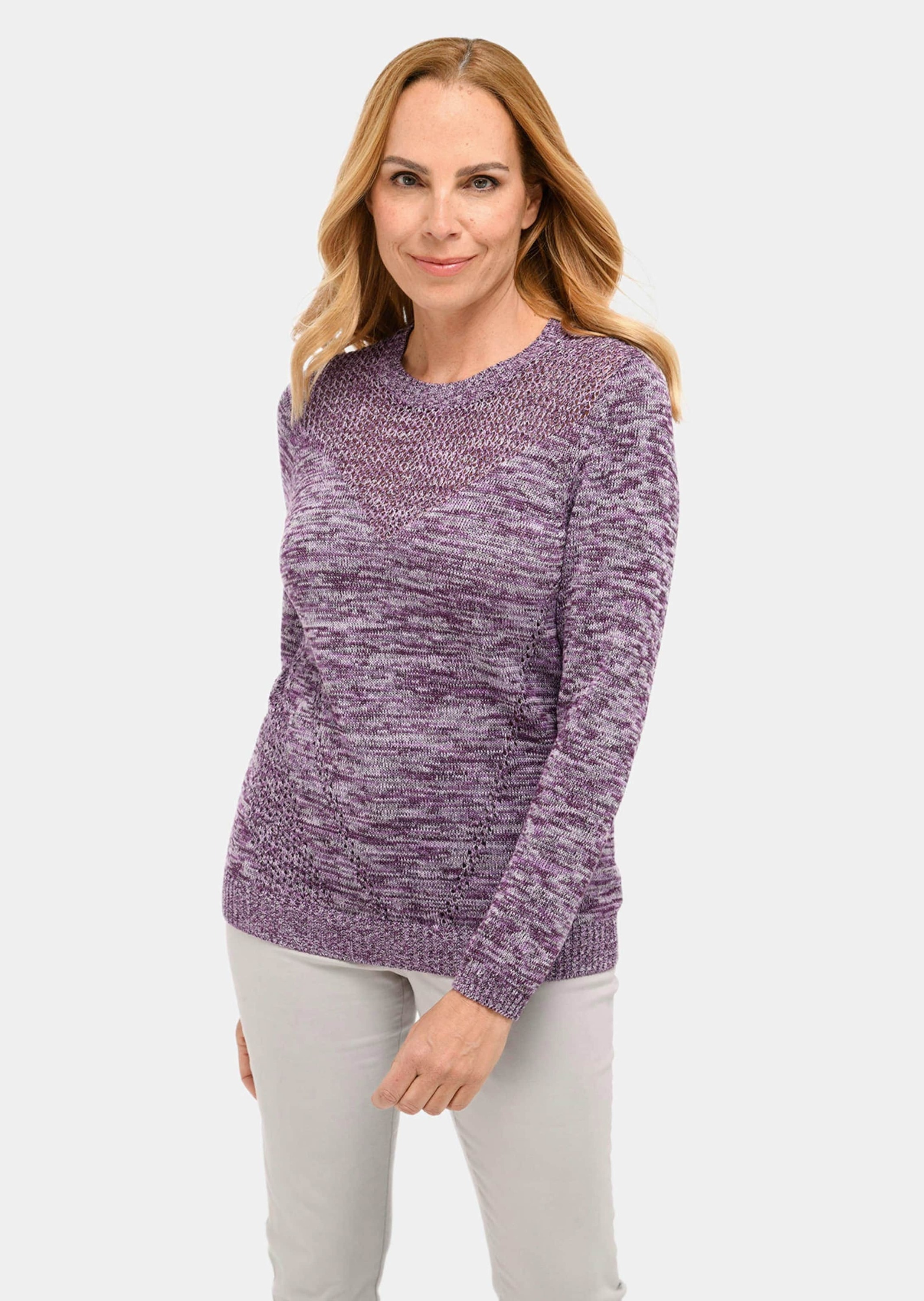 GOLDNER Strickpullover »Pullover mit Glanzgarn«