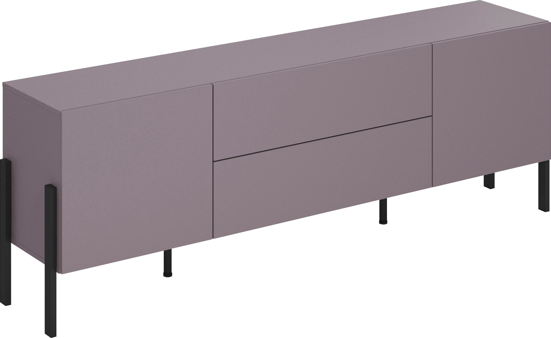 INOSIGN Lowboard »Jukon,Breite 200 cm, moderne grifflose TV-Kommode,2 Türen/2 Schubladen«, TV-Schrank mit viel Stauraum, TV-Board, push-to-open-Funktion