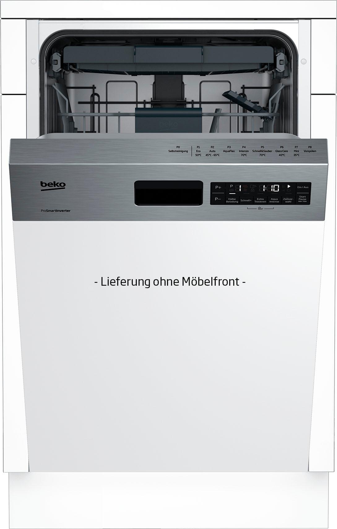 BEKO teilintegrierbarer Geschirrspüler »DSS28021X«, DSS28021X, 11 Maßgedecke, mit Intensiv 70°C