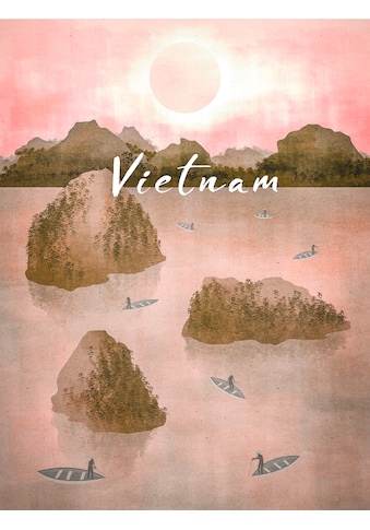 Komar Wandbild »Vintage Travel Vietnam«, (1 St.), Deutsches Premium-Poster Fotopapier... kaufen