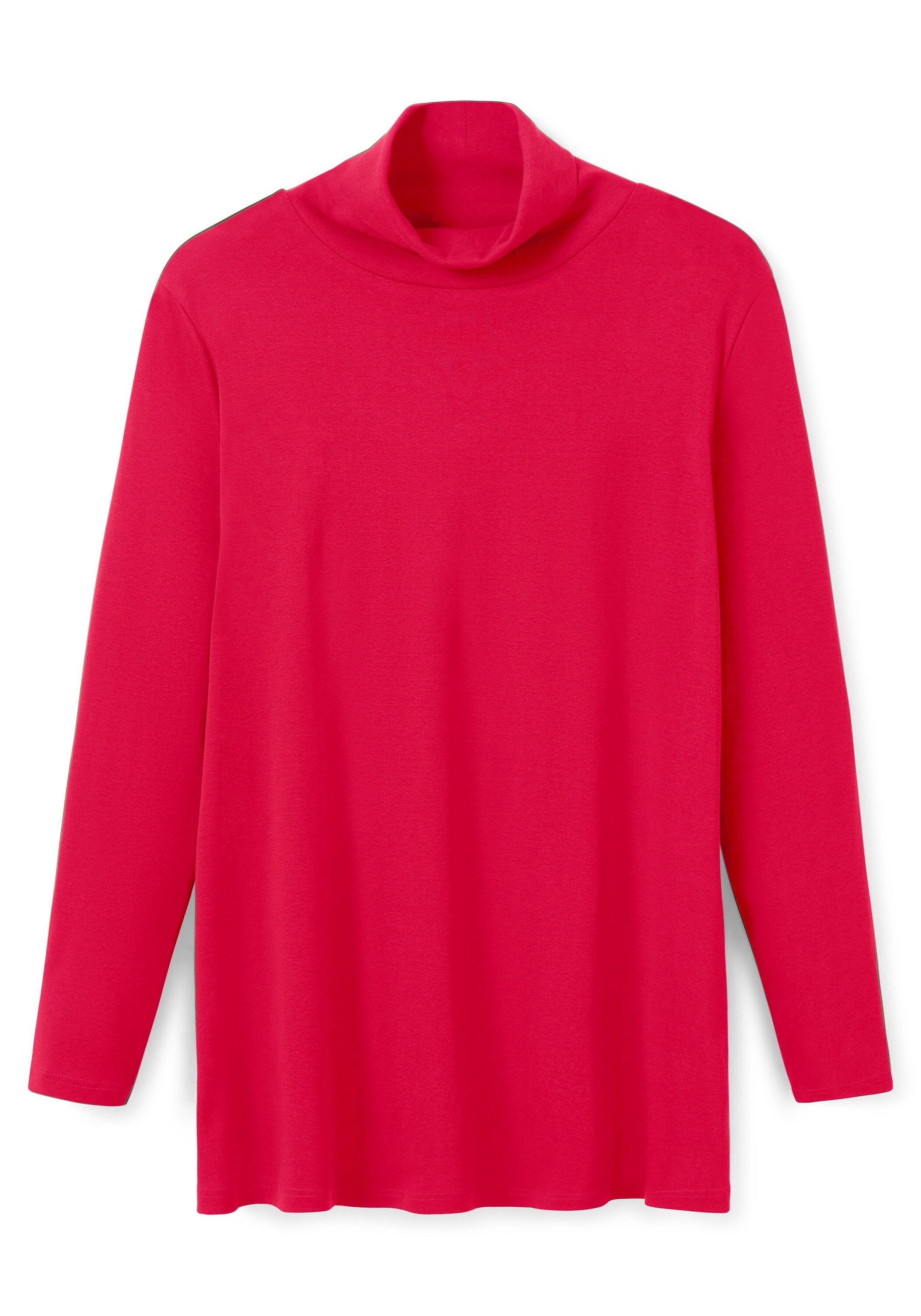 Sheego Langarmshirt »Langarmshirt mit Rollkragen, in A-Linie«, mit Rollkragen, in A-Linie