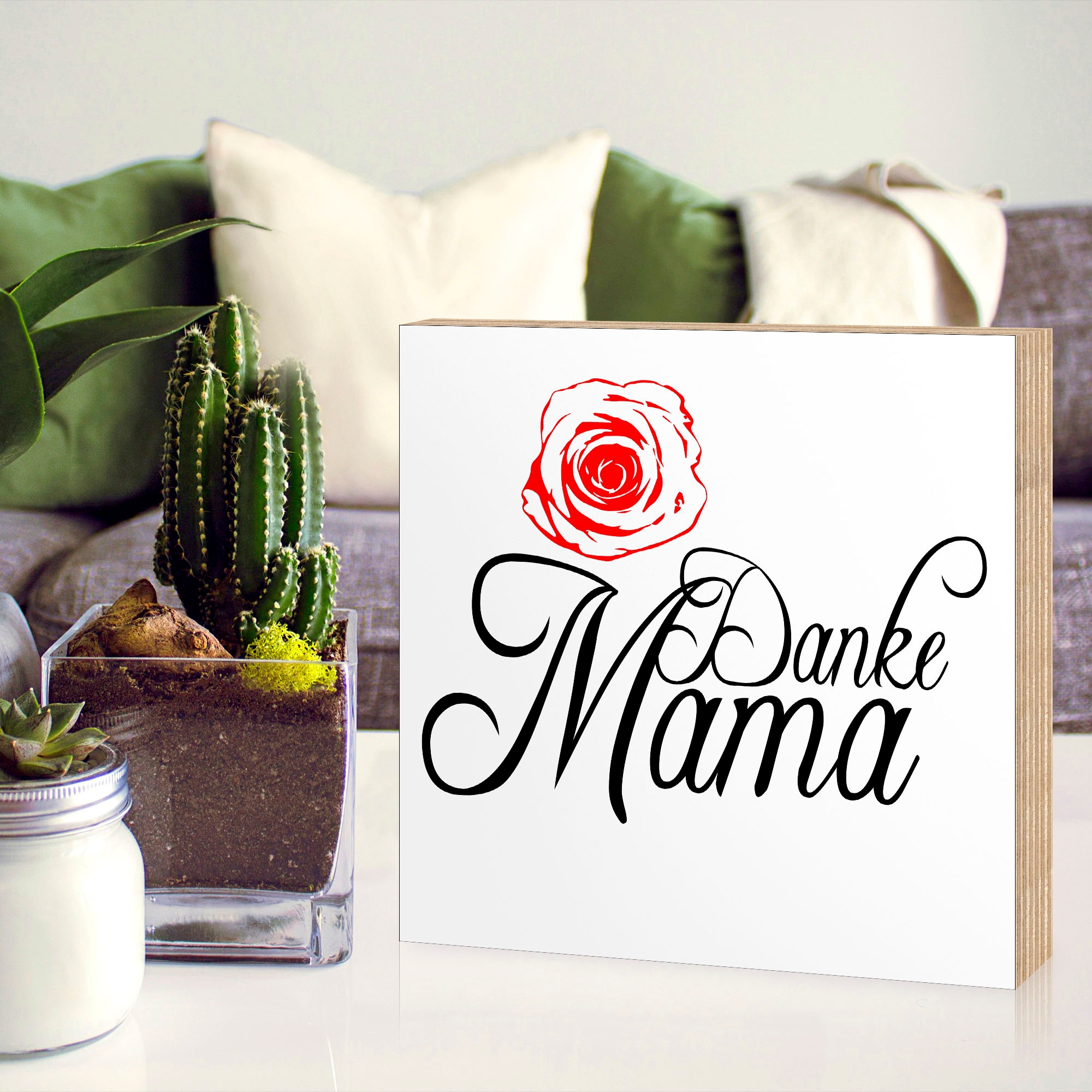 Artland Holzbild »Danke Mama«, Sprüche & Texte, (1 St.)