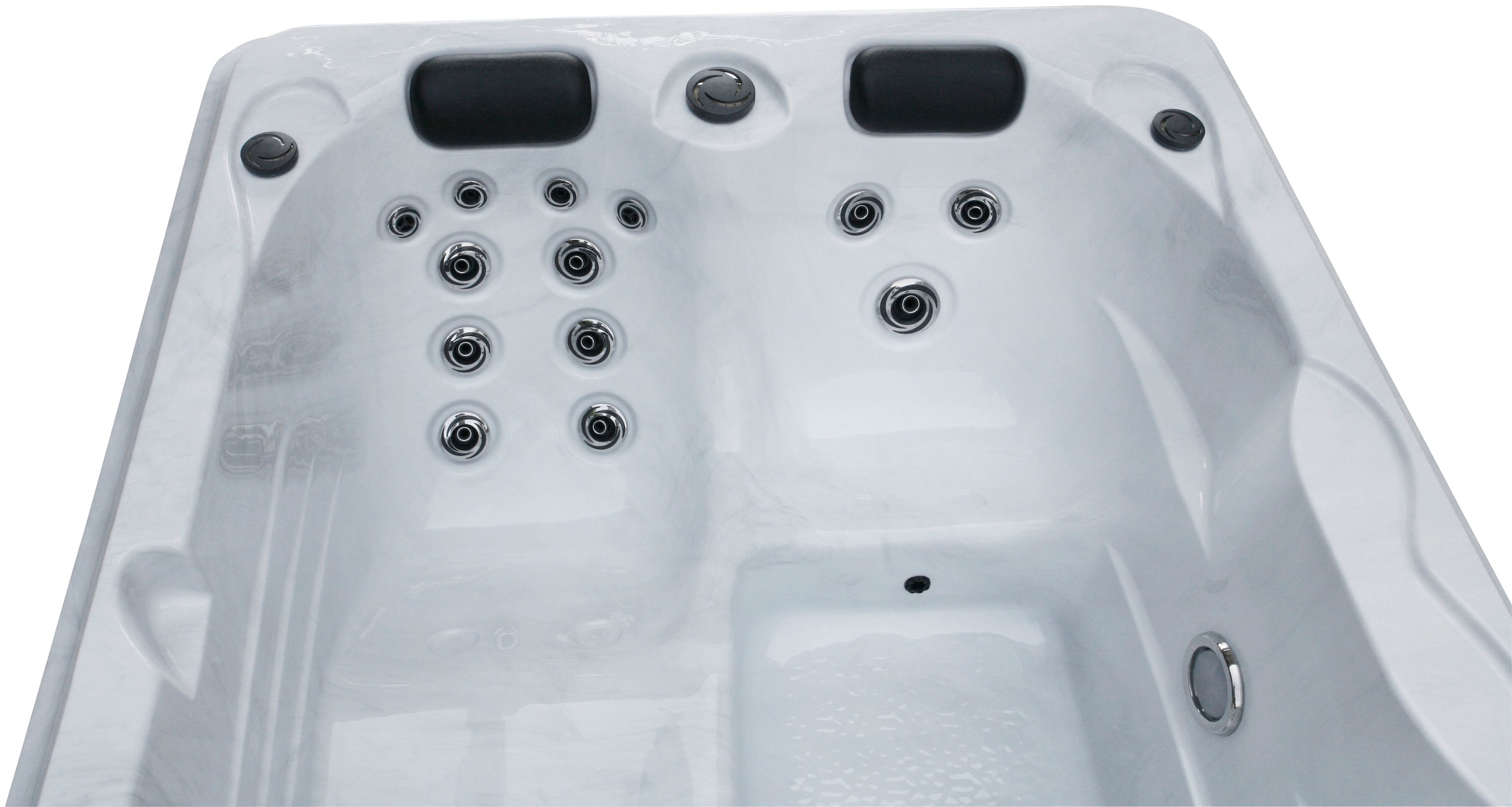 Sanotechnik Whirlpool »DIABLO«, (Set), 210x160x80 cm, inkl. Einstiegsleiter und Abdeckung