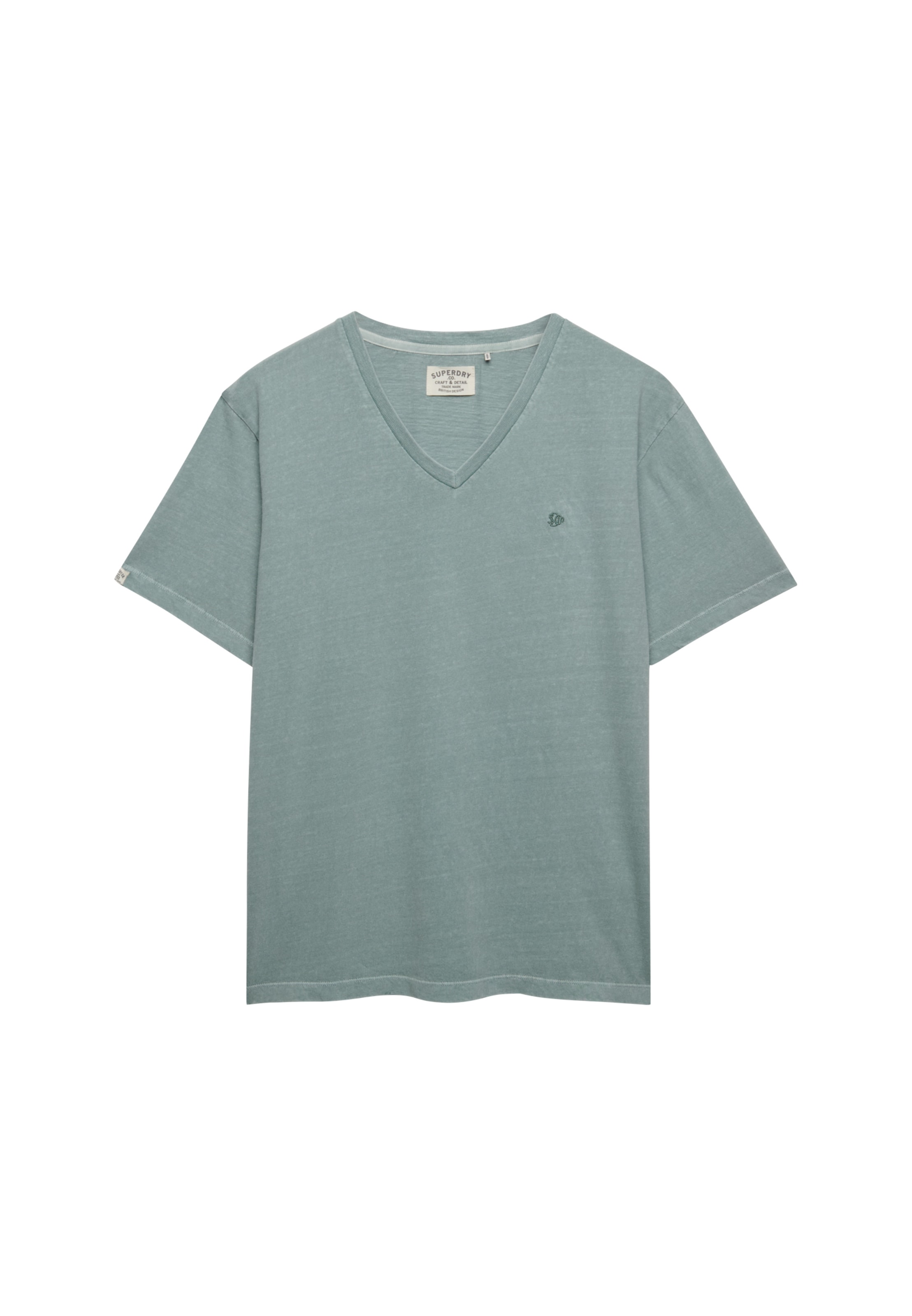 Superdry Rundhalsshirt »CLASSIC COTTON LINEN VEE« aus tollem Baumwoll-Leinen-Mischgewebe