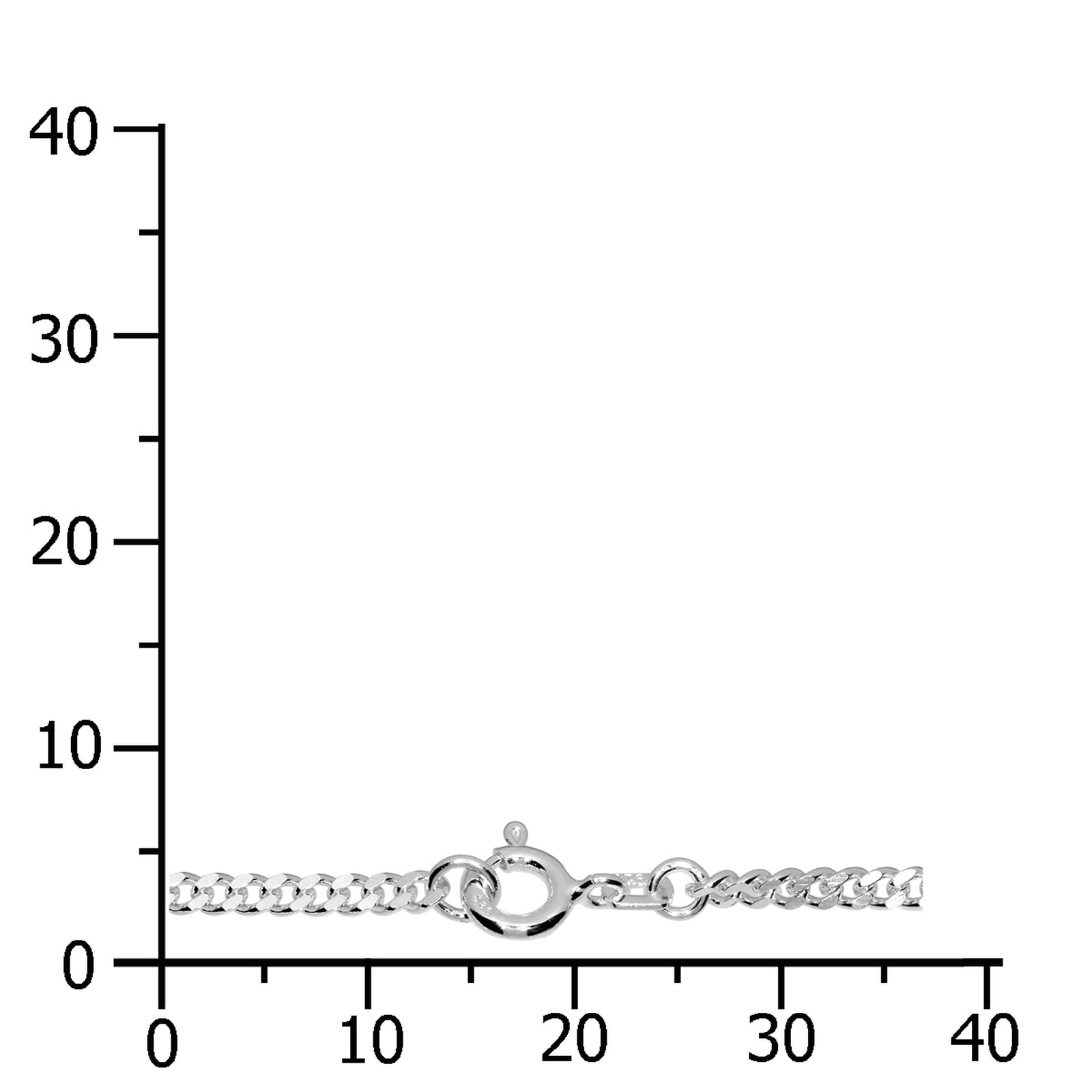 OSTSEE-SCHMUCK Silberkette »- Panzer 2,4 mm - Silber 925/000 -,«