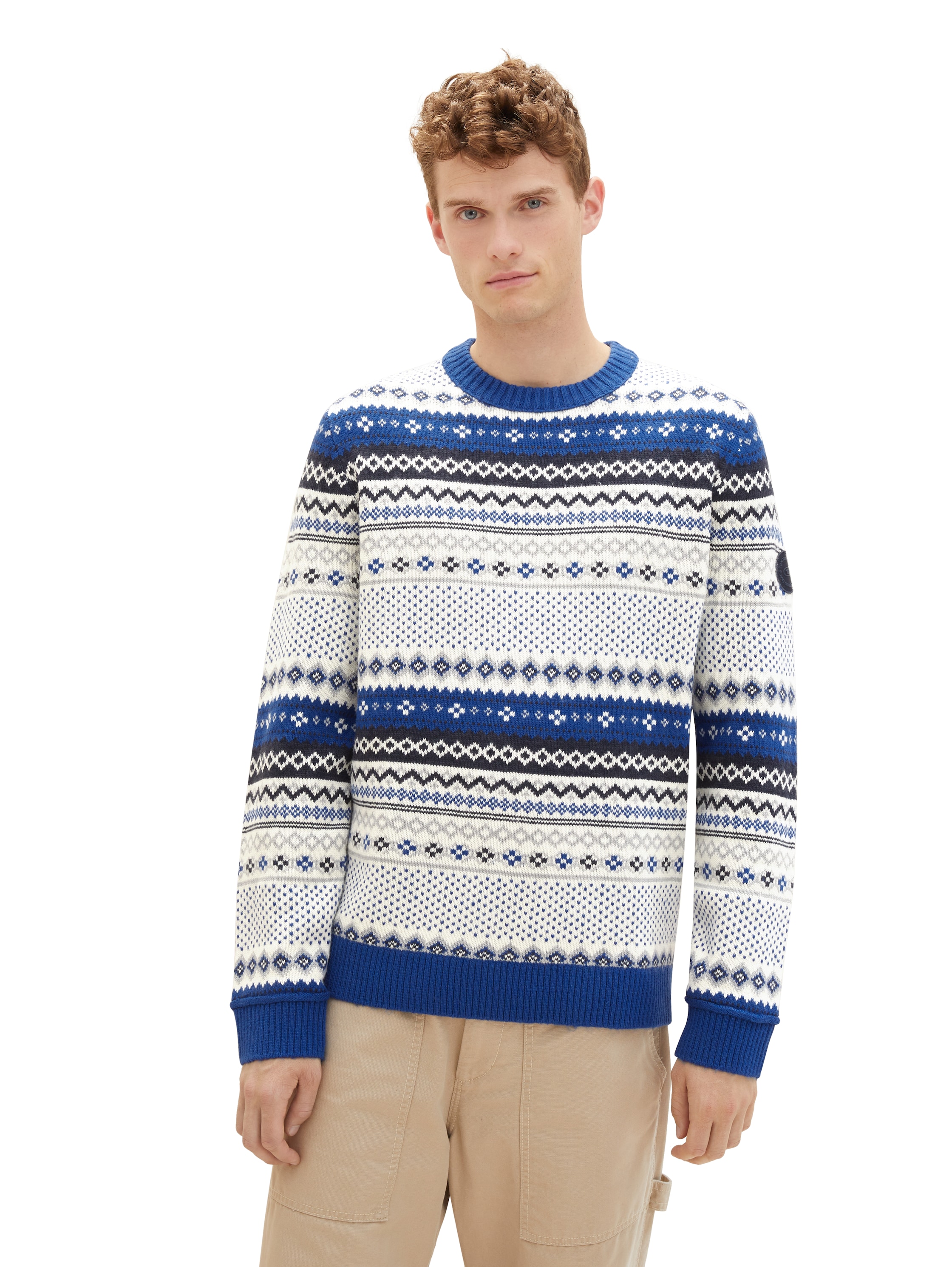 Norwegerpullover, mit Karomuster