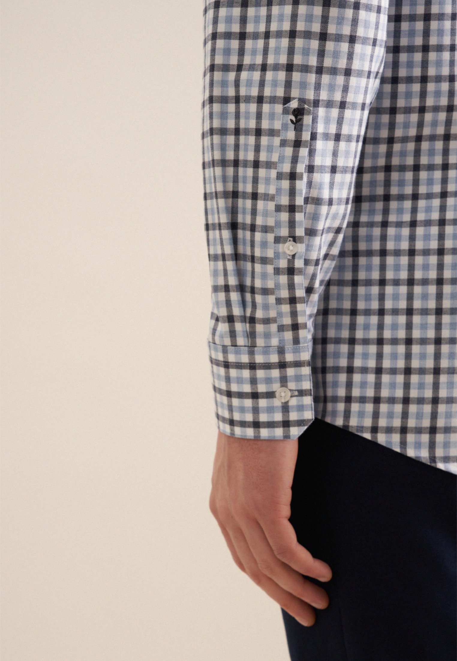 seidensticker Flanellhemd »Regular«, Regular Langarm Button-Down-Kragen Karo