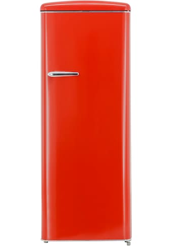 exquisit Kühlschrank »RKS325-V-H-160F«, RKS325-V-H-160F rot, 144 cm hoch, 55 cm breit kaufen