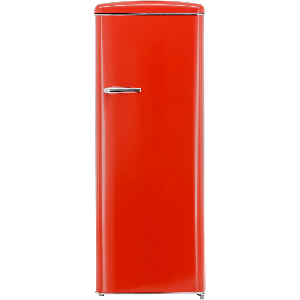 exquisit Kühlschrank »RKS325-V-H-160F«, RKS325-V-H-160F rot, 144 cm hoch, 55 cm breit