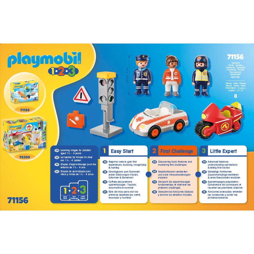 Playmobil® Konstruktions-Spielset »Helden des Alltags (71156), Playmobil 1-2-3«, (8 St.)