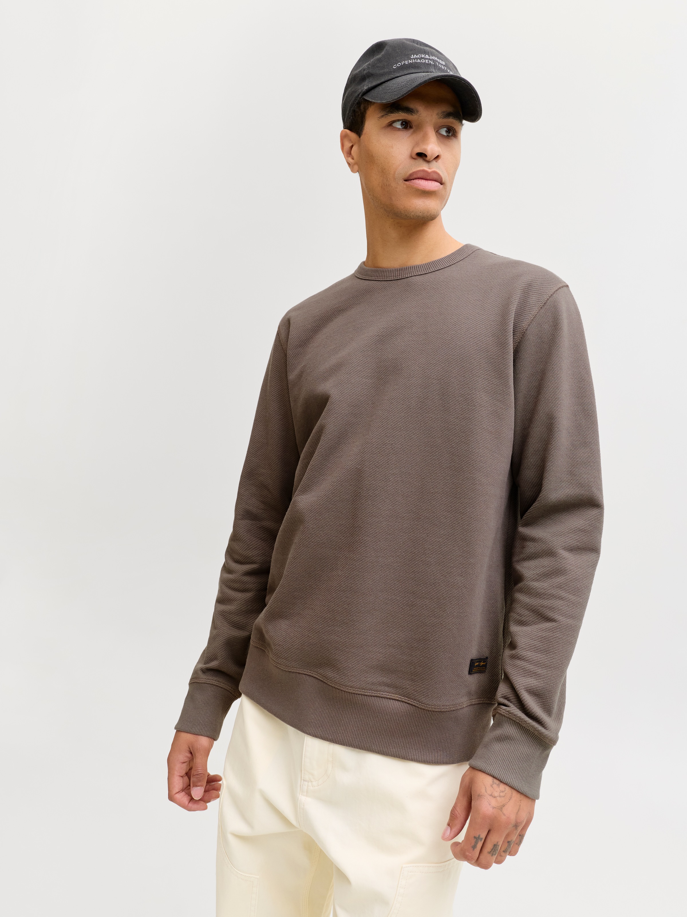 Jack & Jones Sweatshirt »JJEDOVER CLASSIC SWEAT CREW NECK SN«, mit Markenlabel
