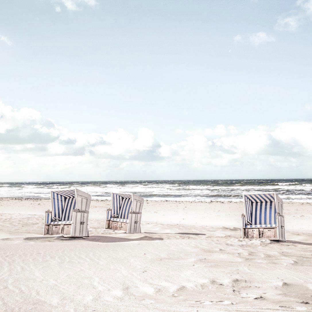Reinders! Glasbild »Tag im Strandkorb«