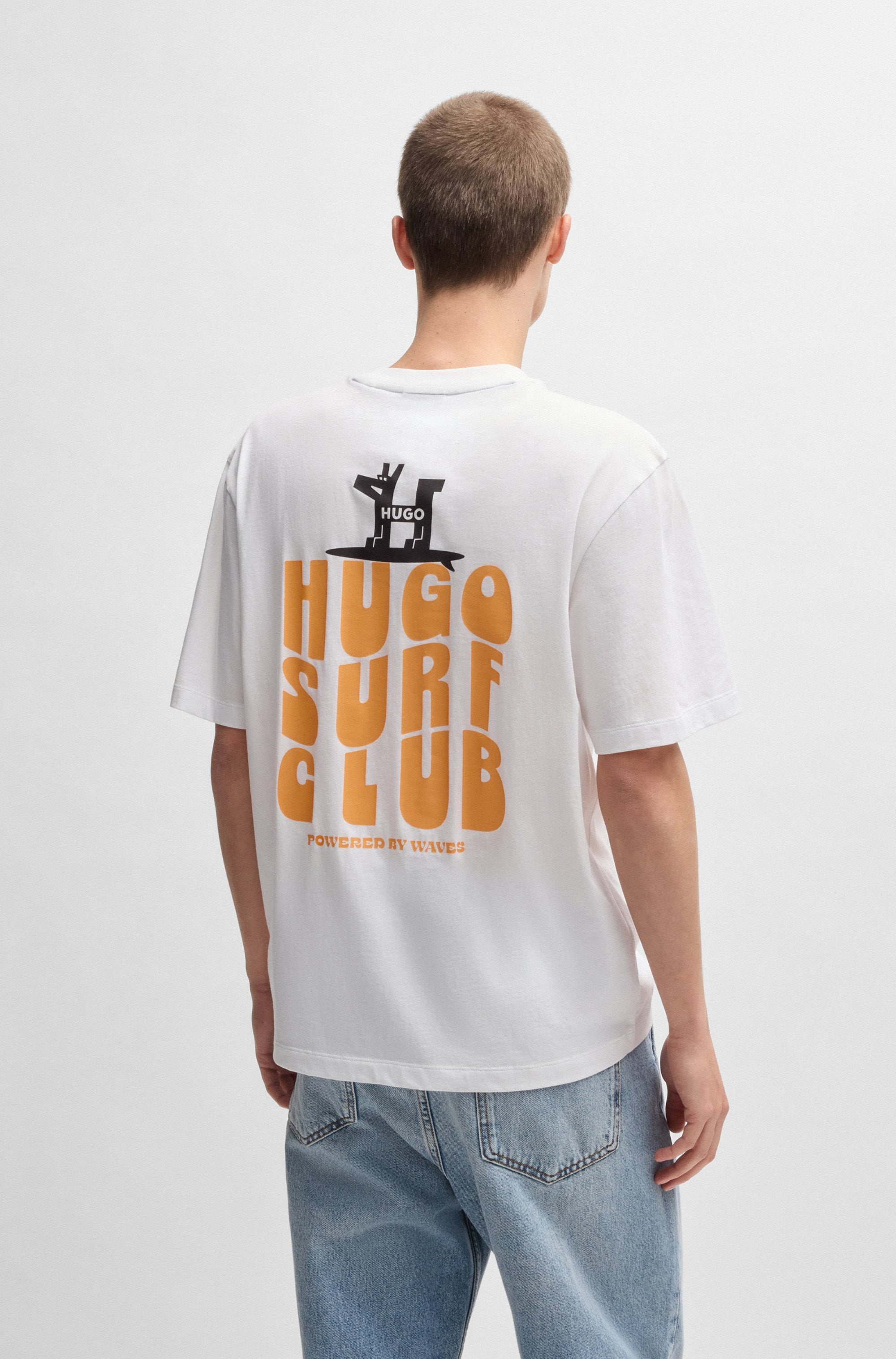 HUGO Blue T-Shirt »Nodiwop«, mit großem Rückendruck