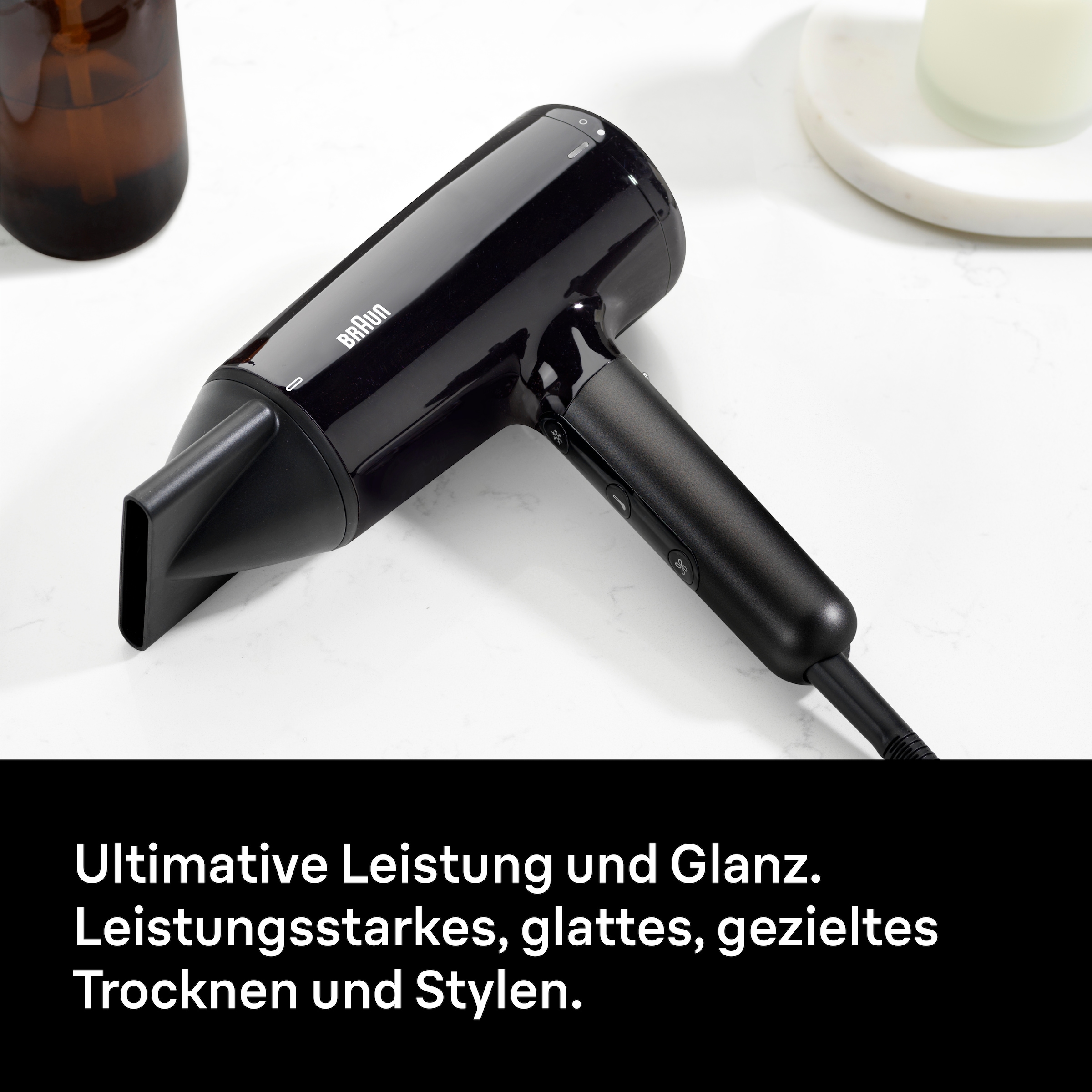 Braun Haartrockner »HD4.1, mit Ionen, Föhn mit Aufsatz, BRHD410E« 2.100 W 1 Aufsätze 2100W, HTDC-Motor, Super IONTEC Technologie, ohne Hitzeschäden