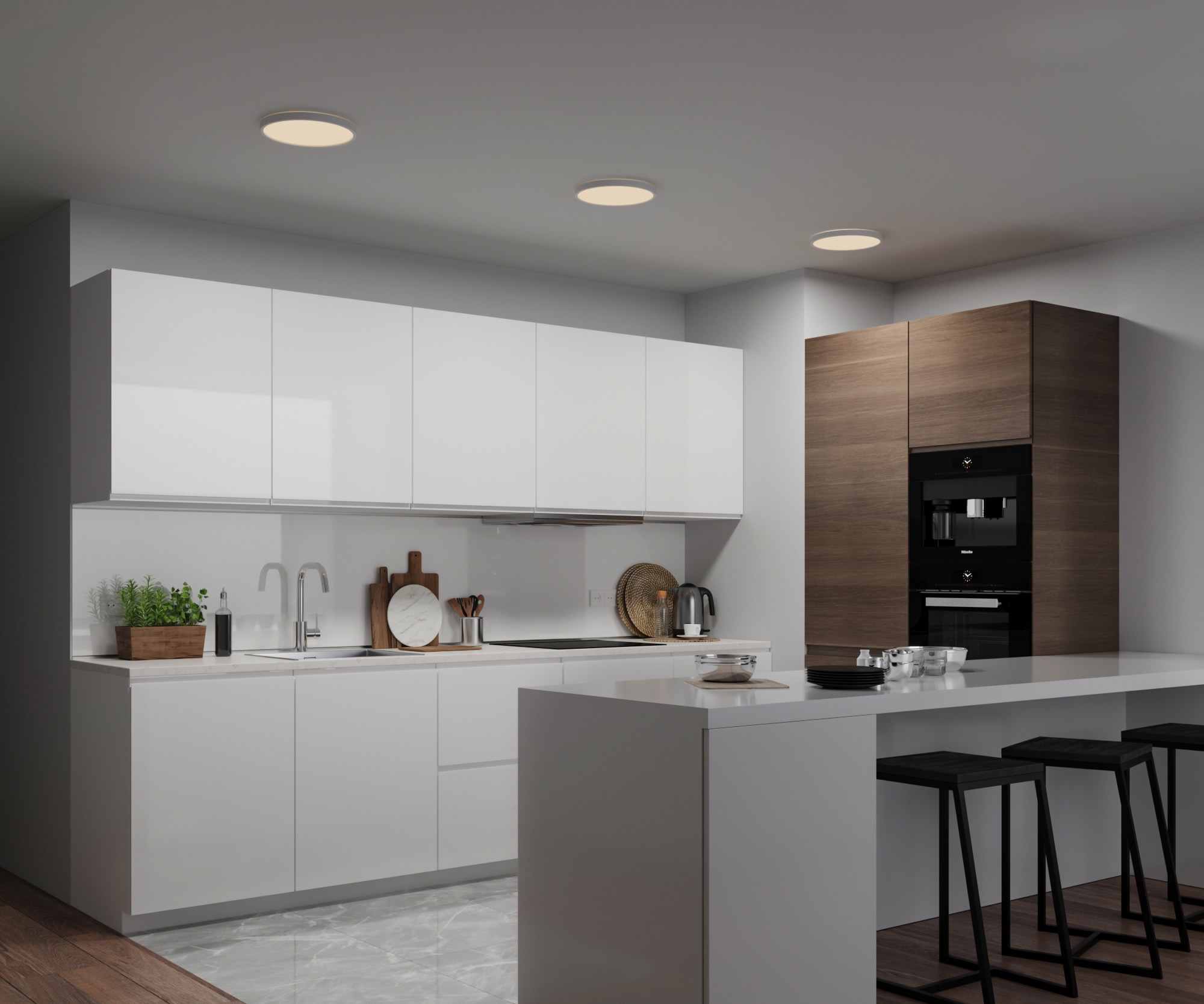 Nordlux LED Deckenleuchte »OJA«, 1 flammig, Leuchtmittel LED-Modul | LED fest integriert, Farbwechsel + Nachtlicht Funktion, inkl. LED Modul, inkl. Dimmer