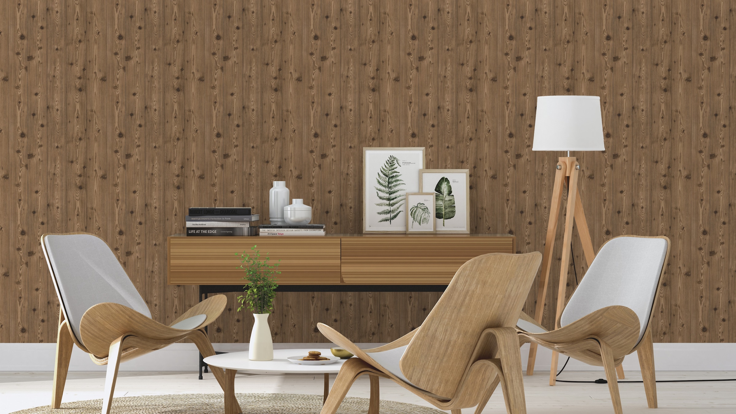 Rasch Papiertapete »mit Holzoptik« Holz glatt Holz