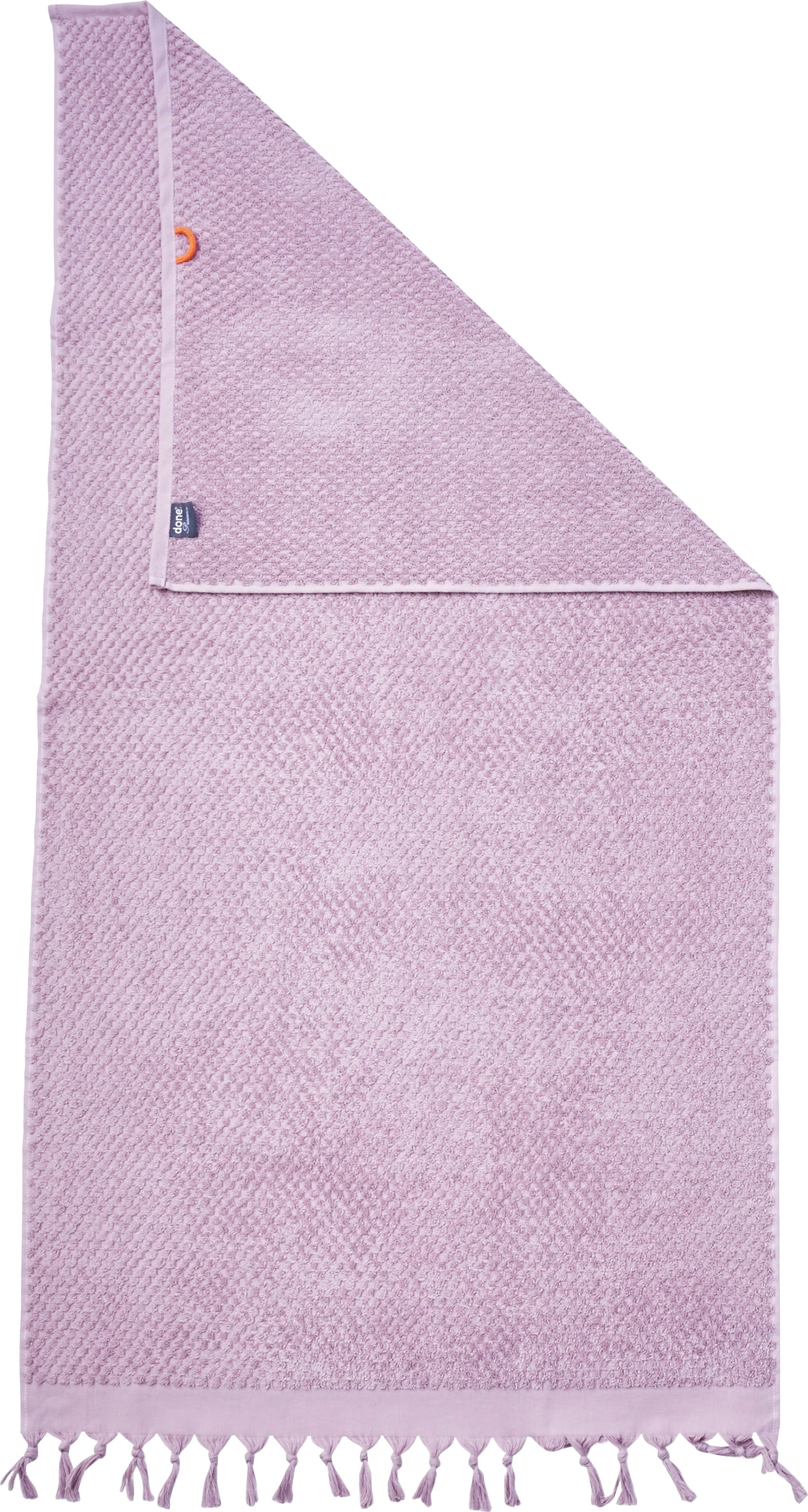 done.® Duschtuch »Provence Honeycomb« Uni Farben, in Honigwaben-Optik, mit Fransen