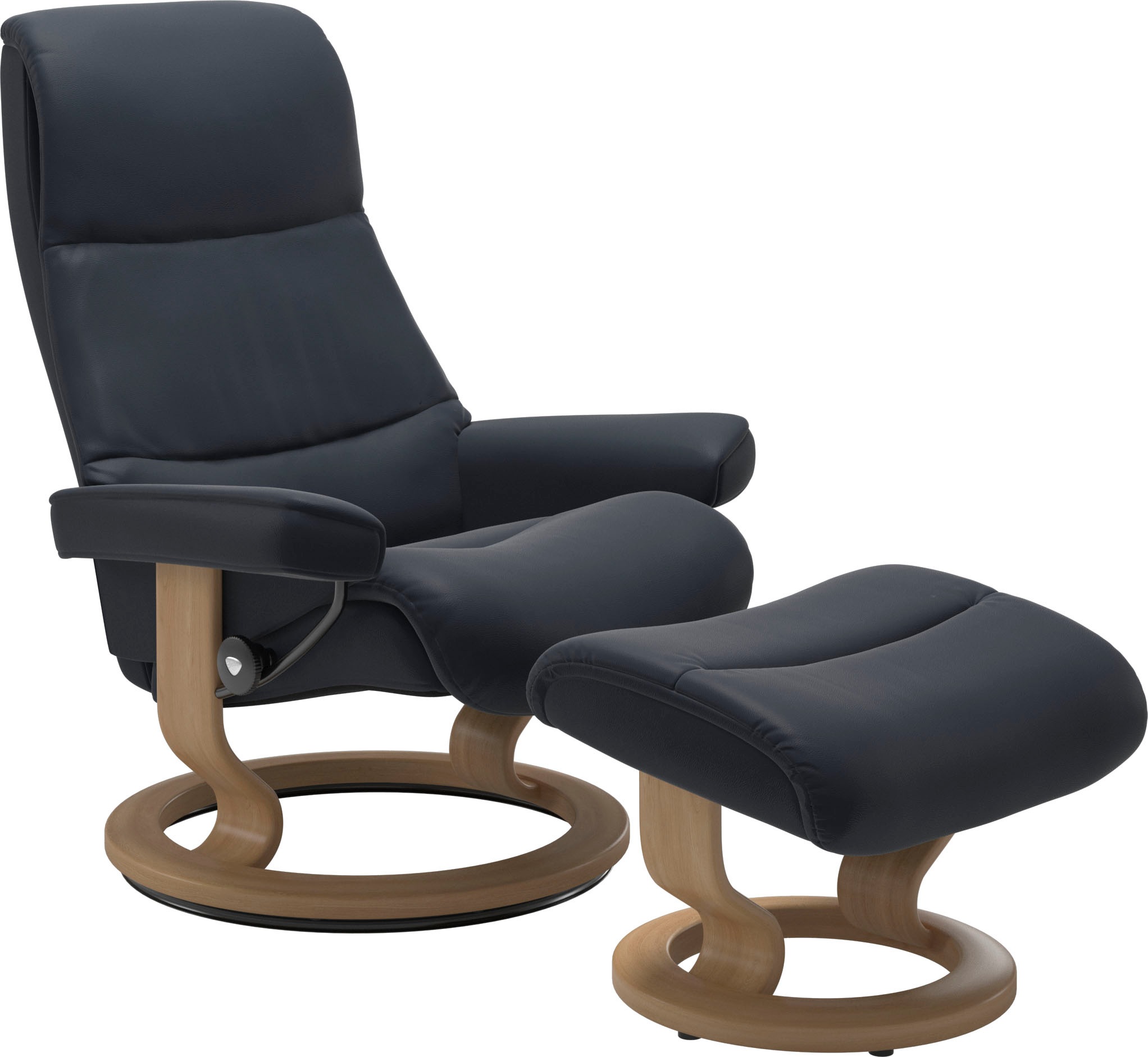 Stressless® Relaxsessel »View« Set, Relaxsessel mit Hocker,  mit Classic Base, Größe S,Gestell Eiche