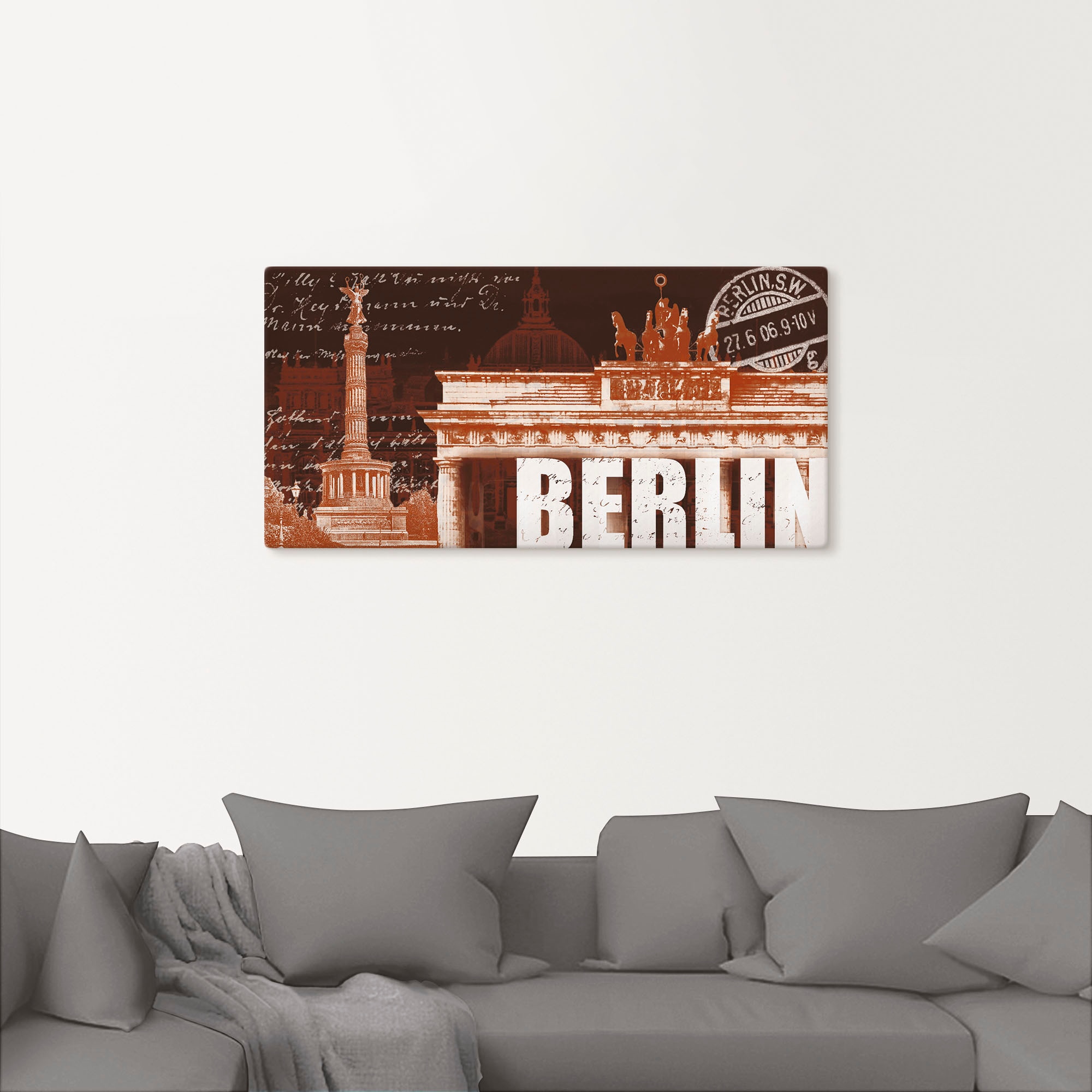 versch. Berlin, Größen Wandaufkleber (1 »Berlin Shop als oder Poster Artland Wandbild Leinwandbild, Collage«, St.), Online Alubild, in OTTO im