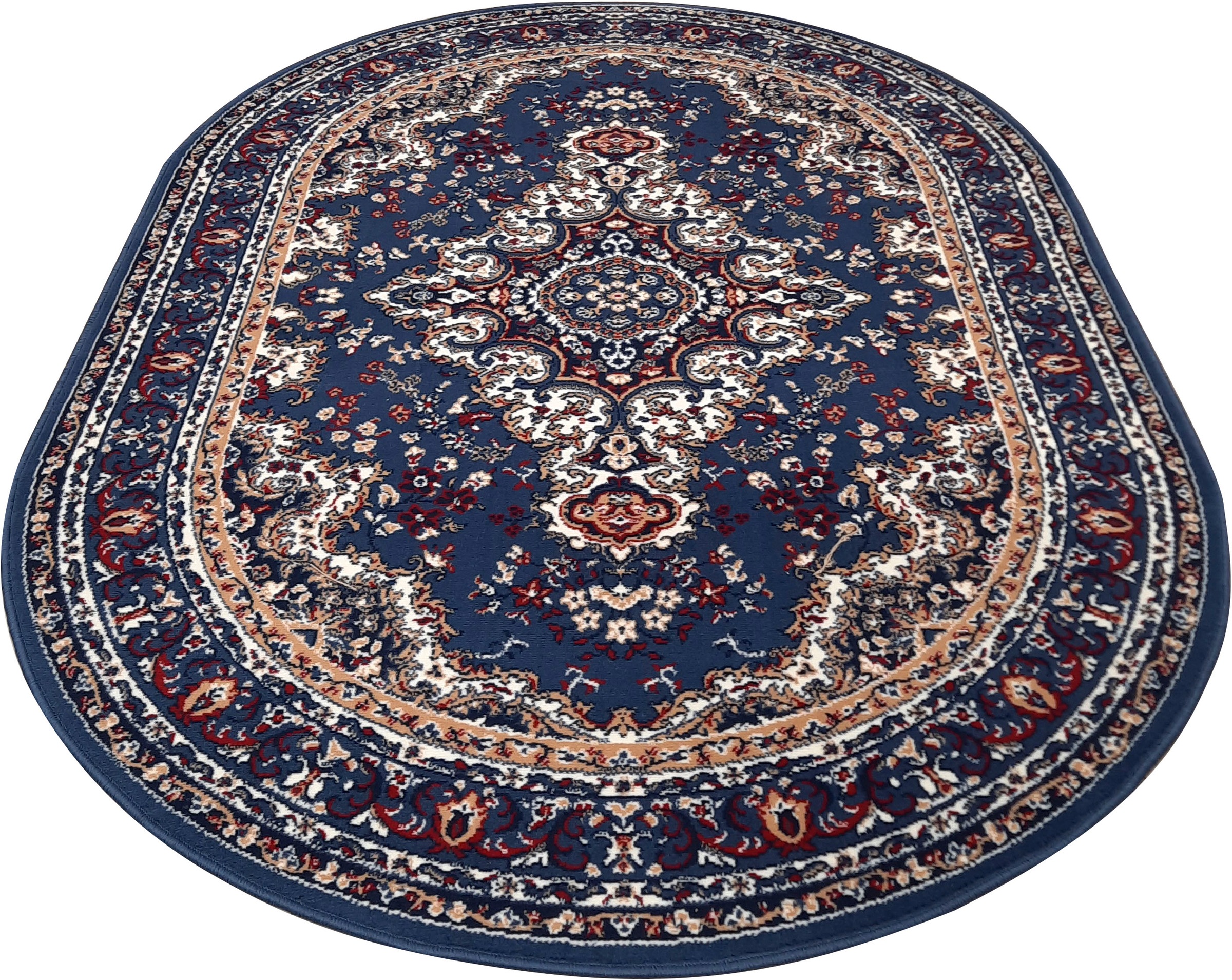 DELAVITA Teppich »Oriental«, oval, 7 mm Höhe, Kurzflor, Orient-Optik, ideal im Wohnzimmer & Schlafzimmer