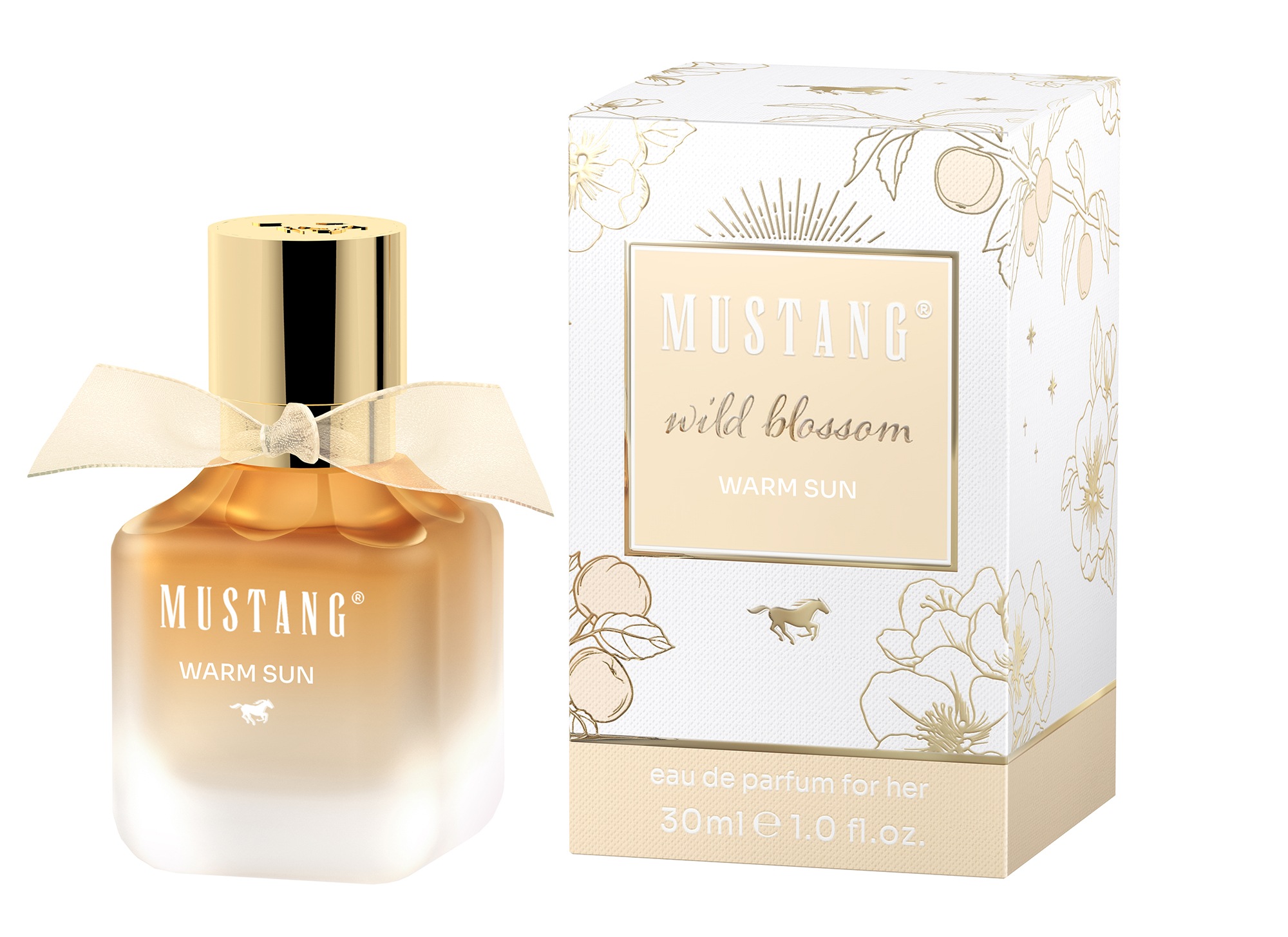 MUSTANG Eau de Parfum »wild blossom WARM SUN« mit 30 ml Inhalt, flüssig