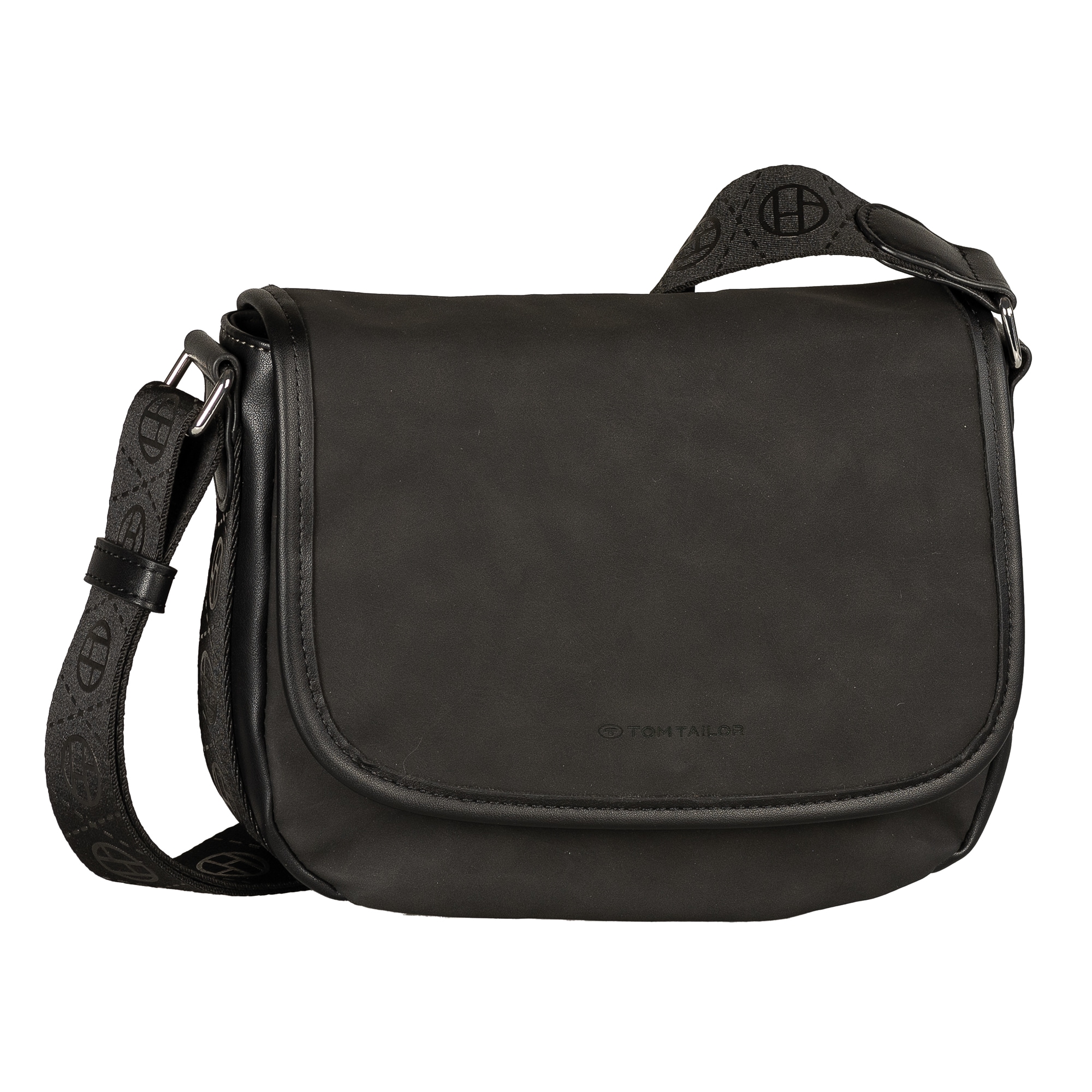 TOM TAILOR Umhängetasche »Yara« feines Nubukimtat mit Glattlederimitat sowie Gewebeband mit Logodruck
