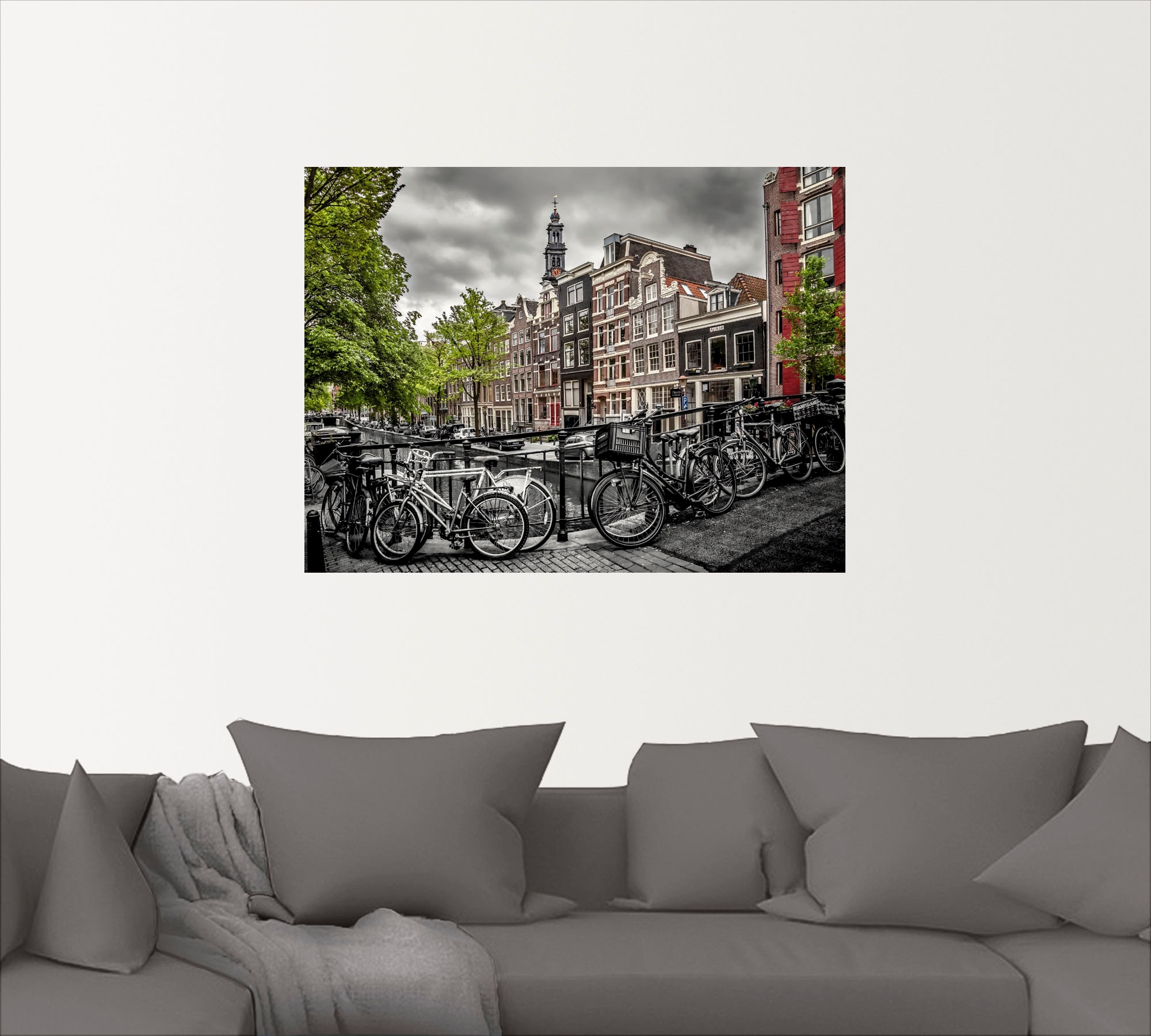 Artland Wandbild »Amsterdam Bloemgracht«, Fahrräder, (1 St.), als  Leinwandbild, Wandaufkleber oder Poster in versch. Größen bestellen online  bei OTTO