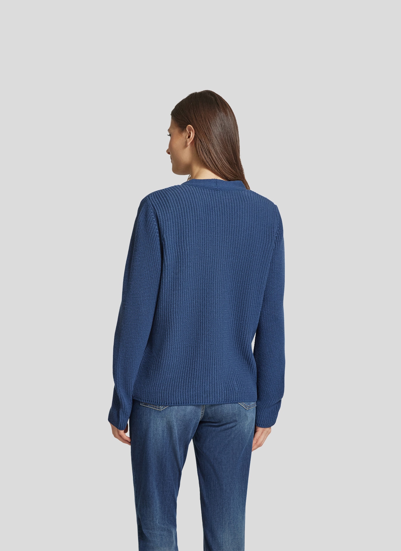 Rabe Strickjacke, mit V-Ausschnitt und Knopfleiste